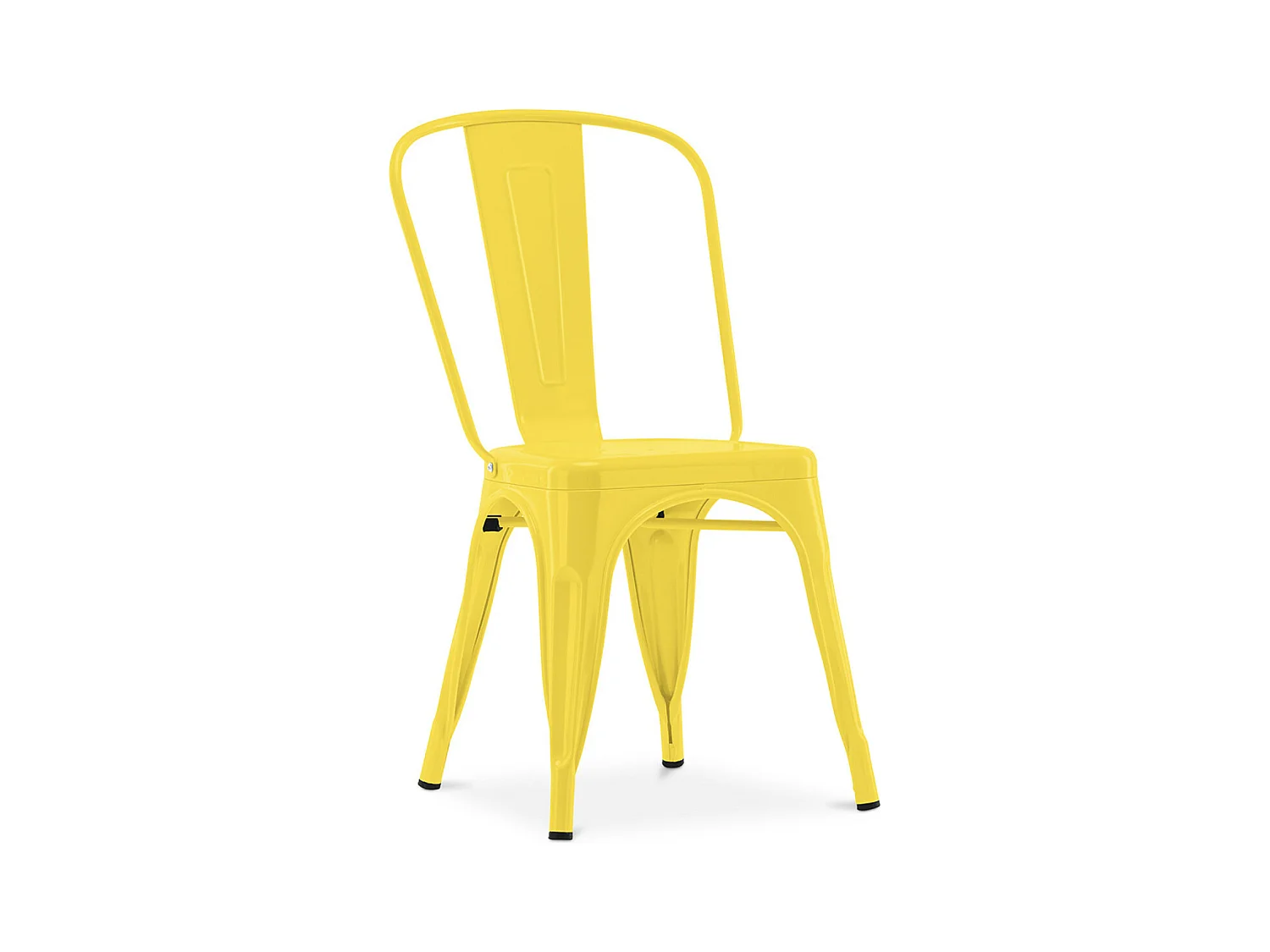 Chaise industrielle acier brillant renforcé Kalax --Couleur Jaune