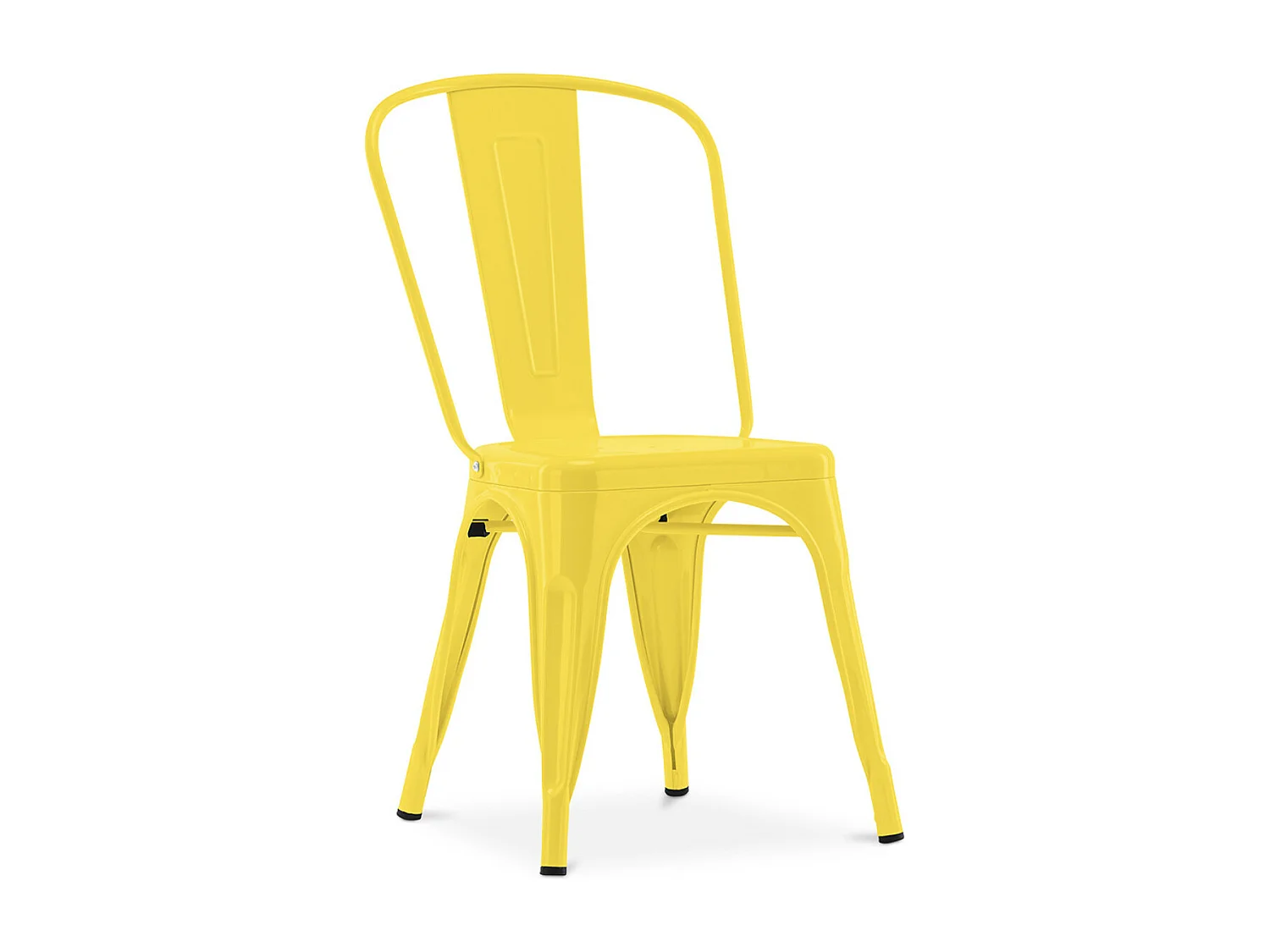 Chaise industrielle acier brillant renforcé Kalax --Couleur Jaune