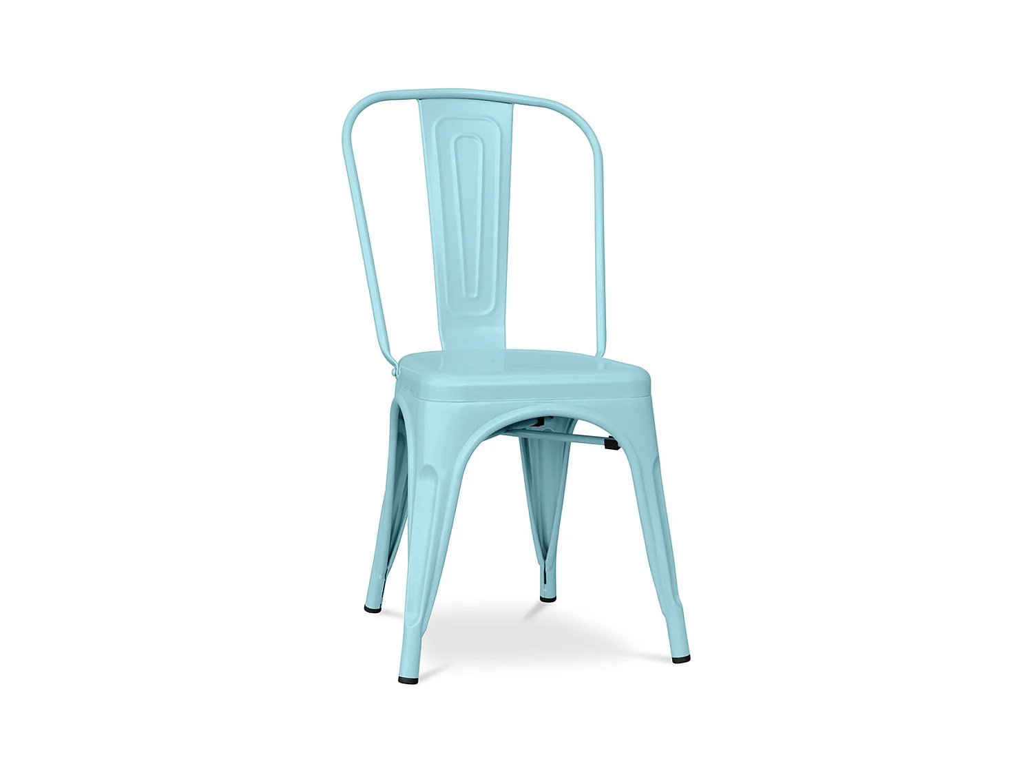 Chaise industrielle acier mat renforcé Kalax --Couleur Bleu ciel