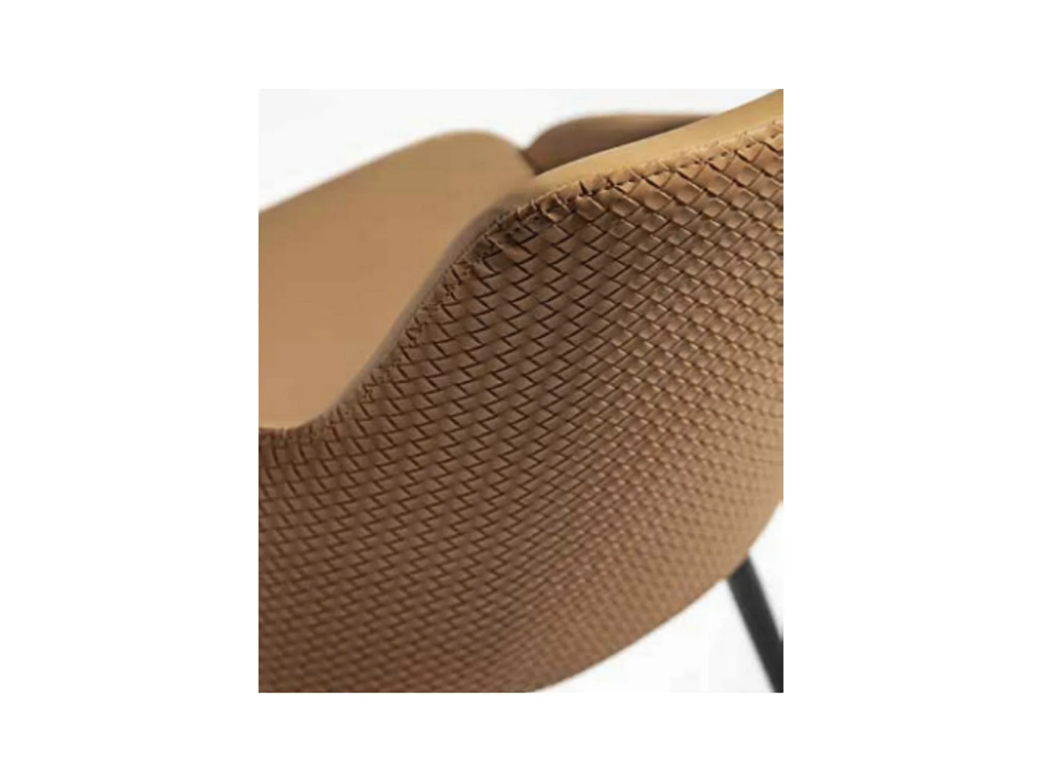 Sakay stoel van kunstleer en zwart gelakt staal - Set van 2-Kleur Donkergrijs