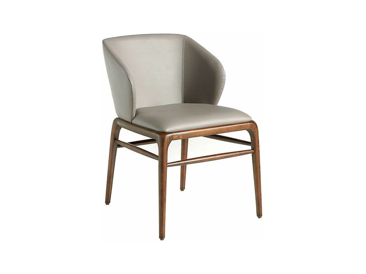 Chaise design en bois de frêne et simili cuir Riva - Lot de 2-Couleur Aqua 11 Camel