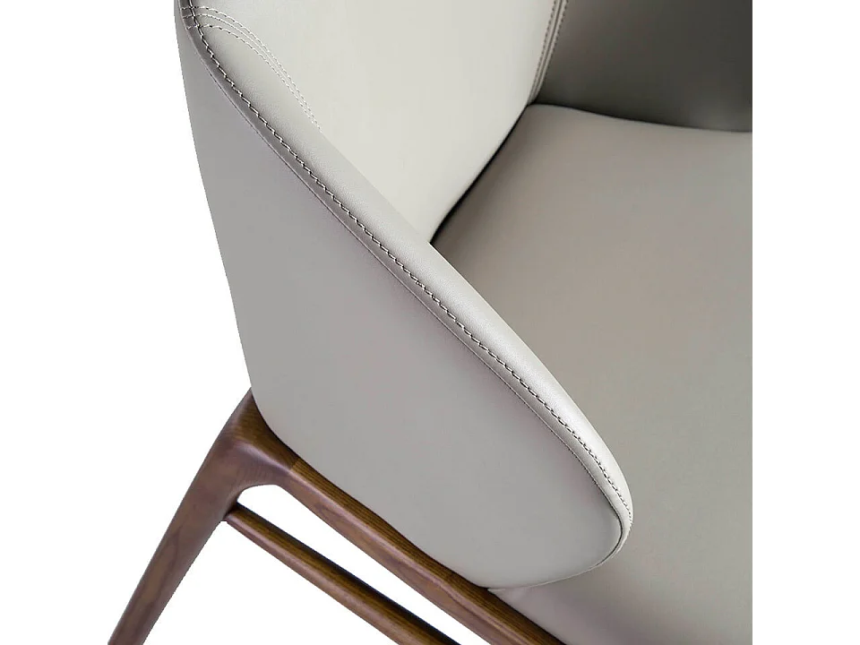 Chaise design en bois de frêne et simili cuir Riva - Lot de 2-Couleur Aqua 11 Camel