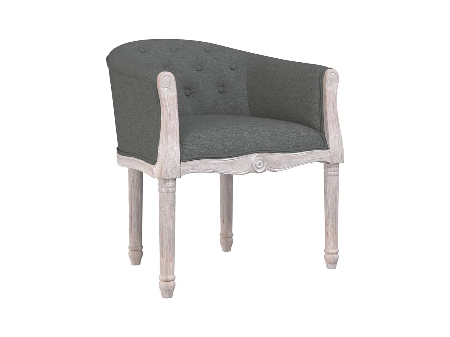 Chaise à manger Gris foncé Tissu