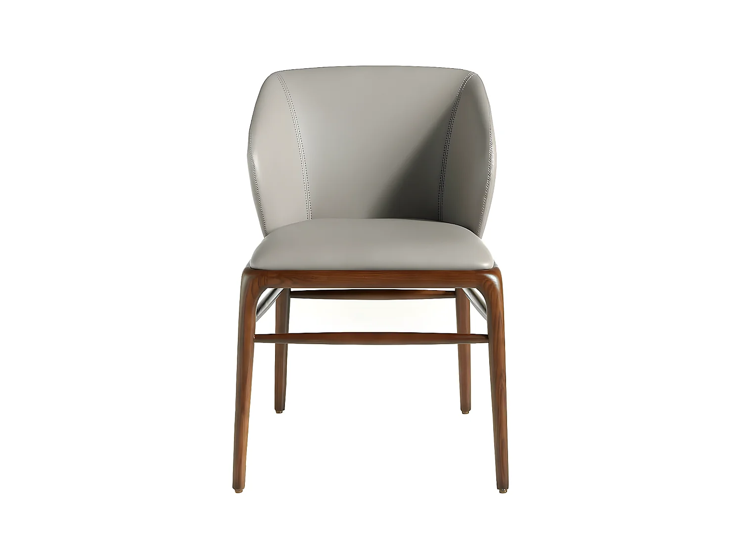 Chaise design en bois de frêne et simili cuir Riva - Lot de 2-Couleur Aqua 90 Noir