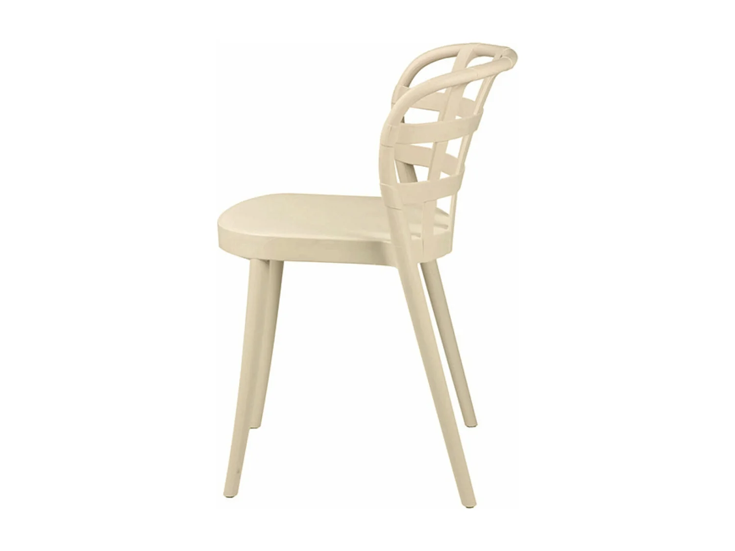 Chaise polypropylène Kelina - Élégance polyvalente intérieur et éxtérieur-Couleur Beige
