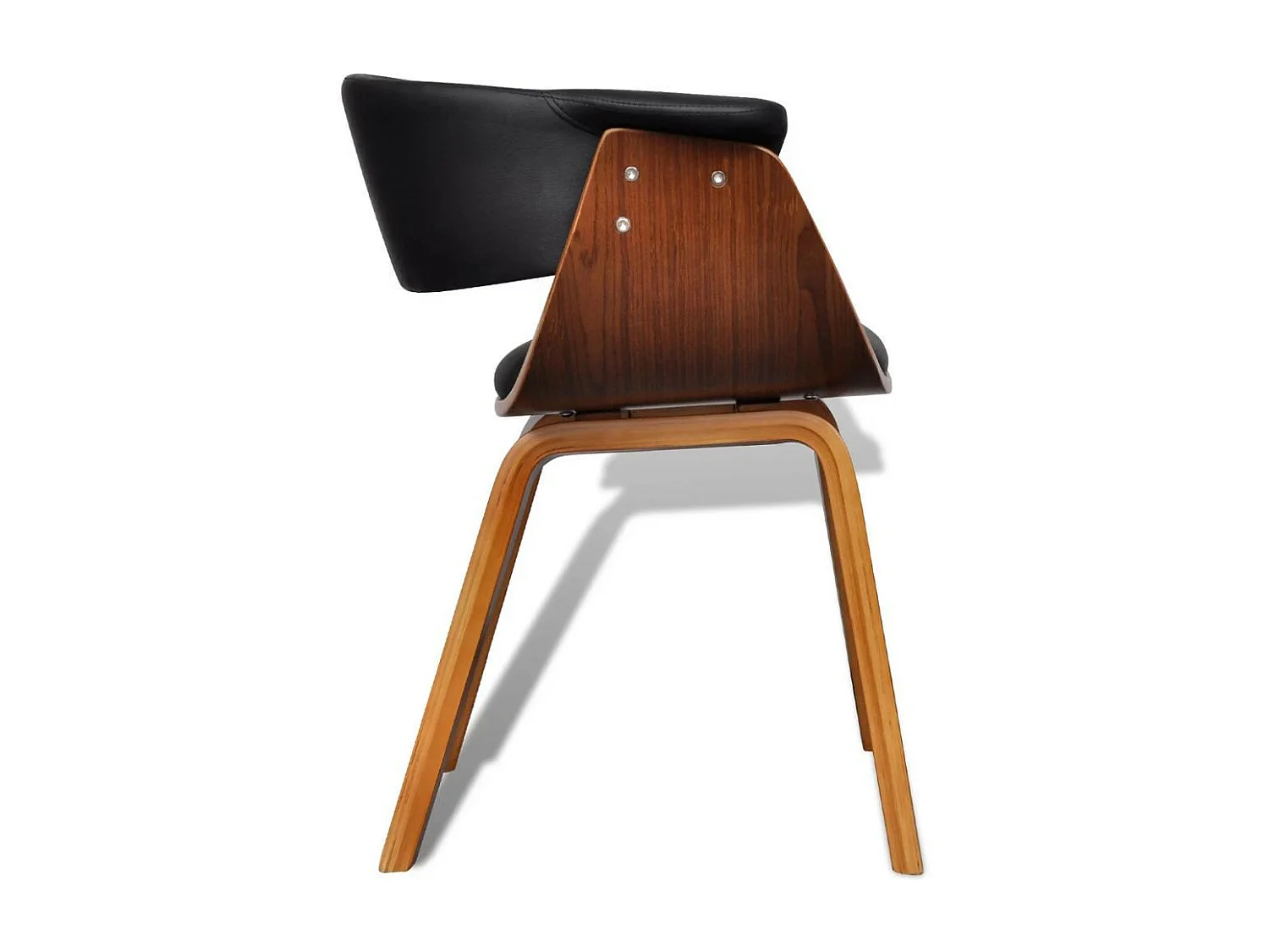 Chaises de salle à manger 4 pcs Bois courbé et similicuir 2