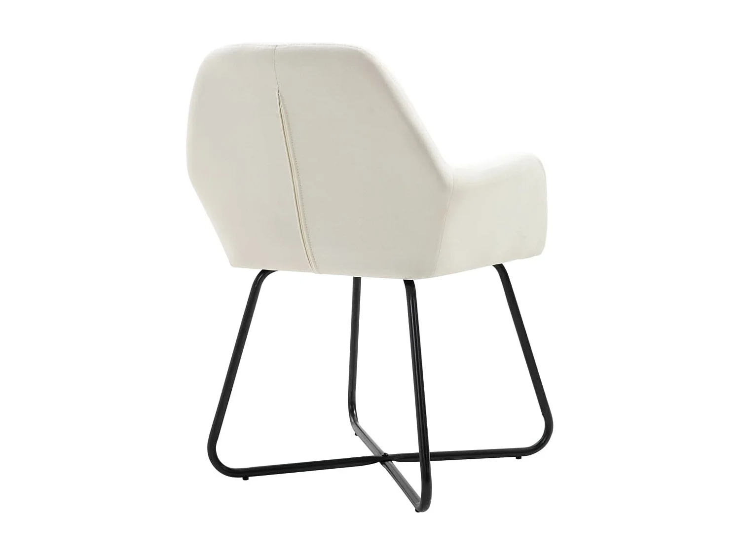 Chaises de salle à manger 6 pcs Crème Tissu 17