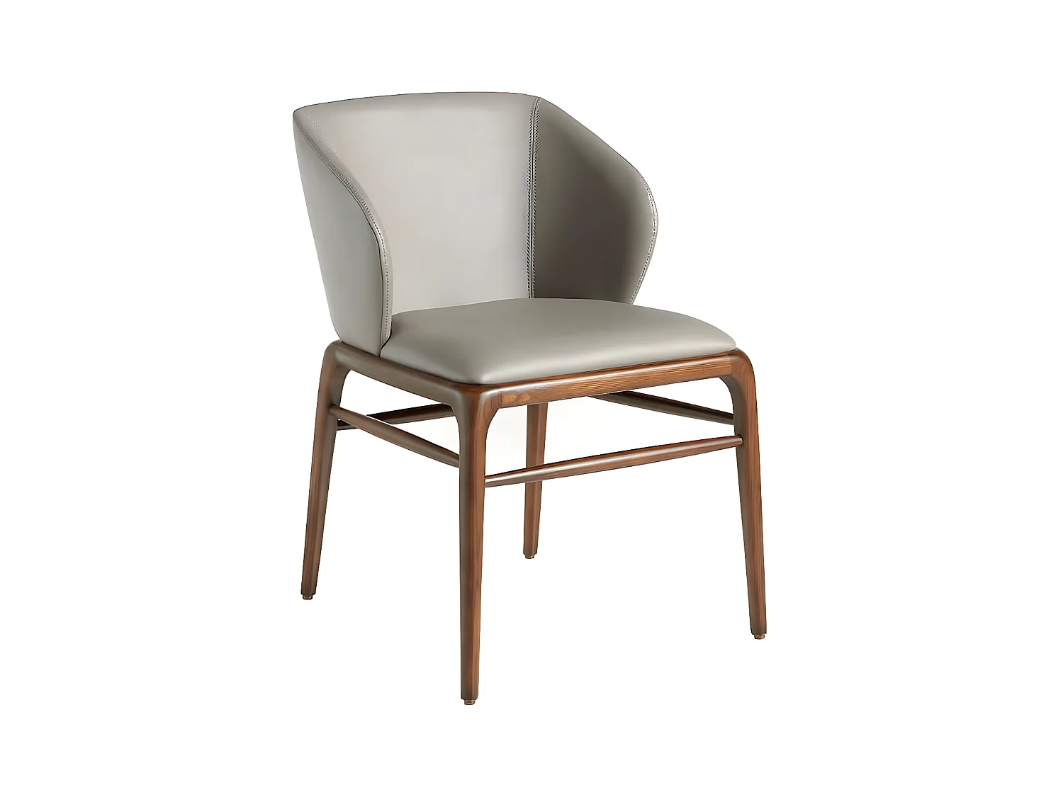 Chaise design en bois de frêne et simili cuir Riva - Lot de 2-Couleur Aqua 28 Mauve