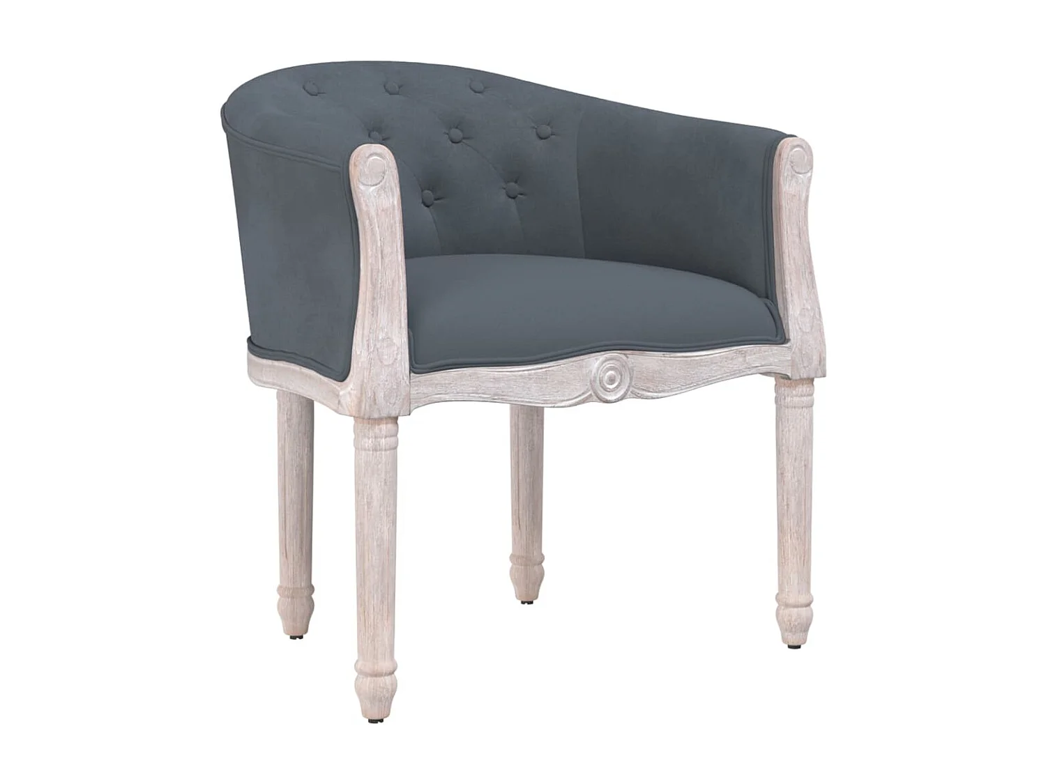 Chaise à manger Gris foncé Velours