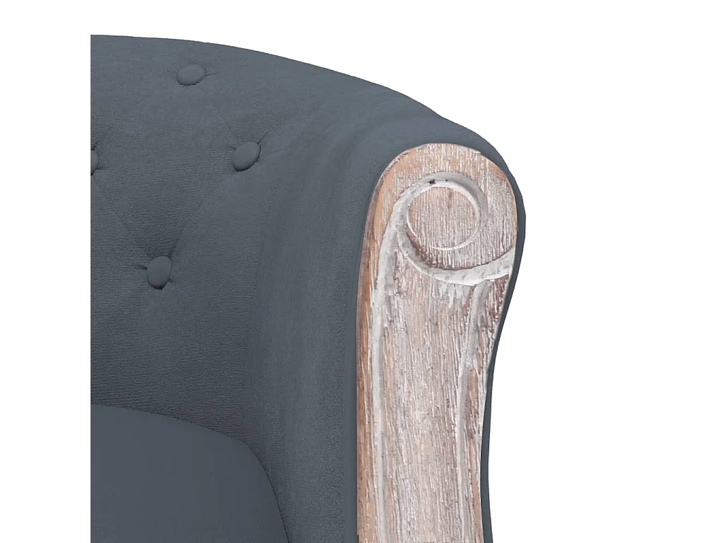 Chaise à manger Gris foncé Velours