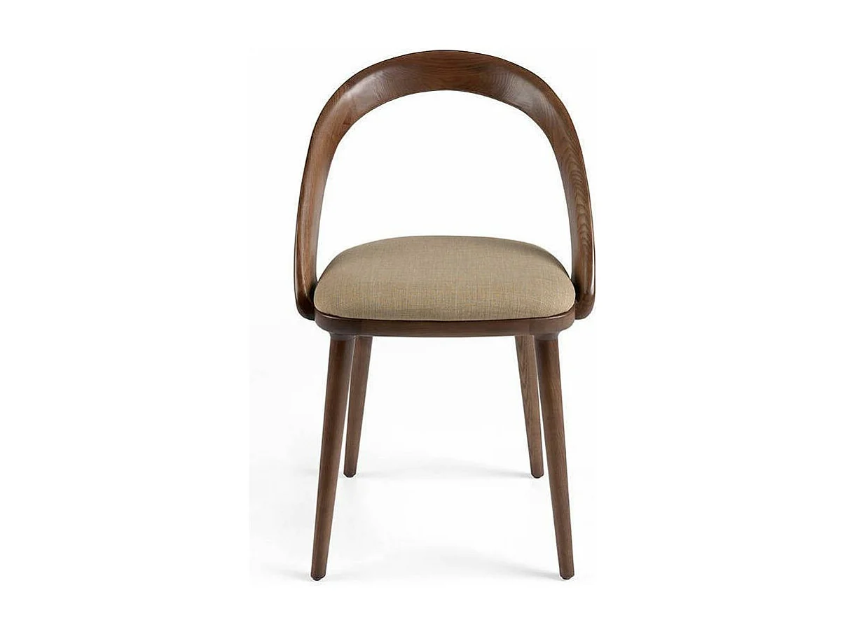 Chaise bois de frêne noyer et simili cuir Lazy - Lot de 2-Couleur DUO 07