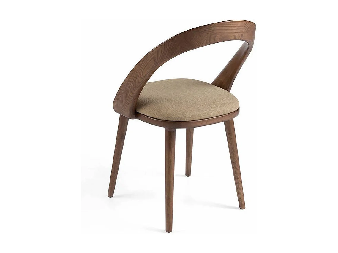 Chaise bois de frêne noyer et simili cuir Lazy - Lot de 2-Couleur DUO 07