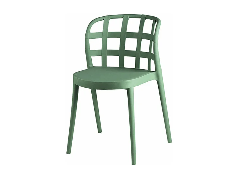 Chaise polypropylène Kelina - Élégance polyvalente intérieur et éxtérieur-Couleur Vert sapin