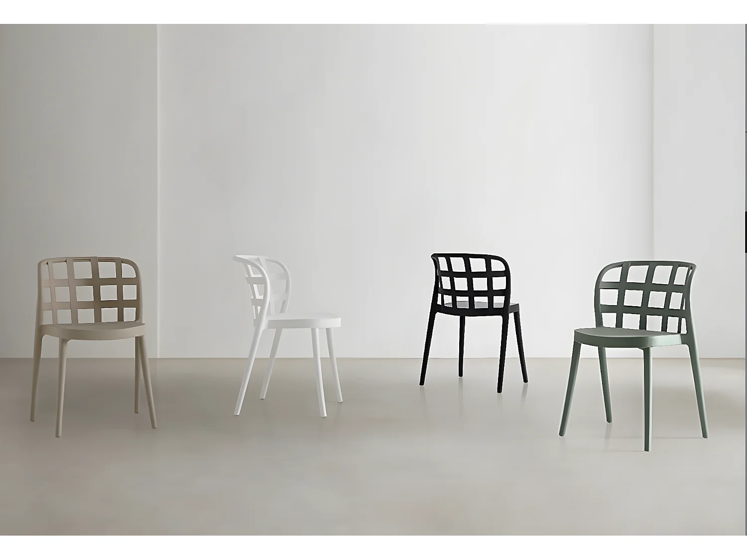 Chaise polypropylène Kelina - Élégance polyvalente intérieur et éxtérieur-Couleur Vert sapin