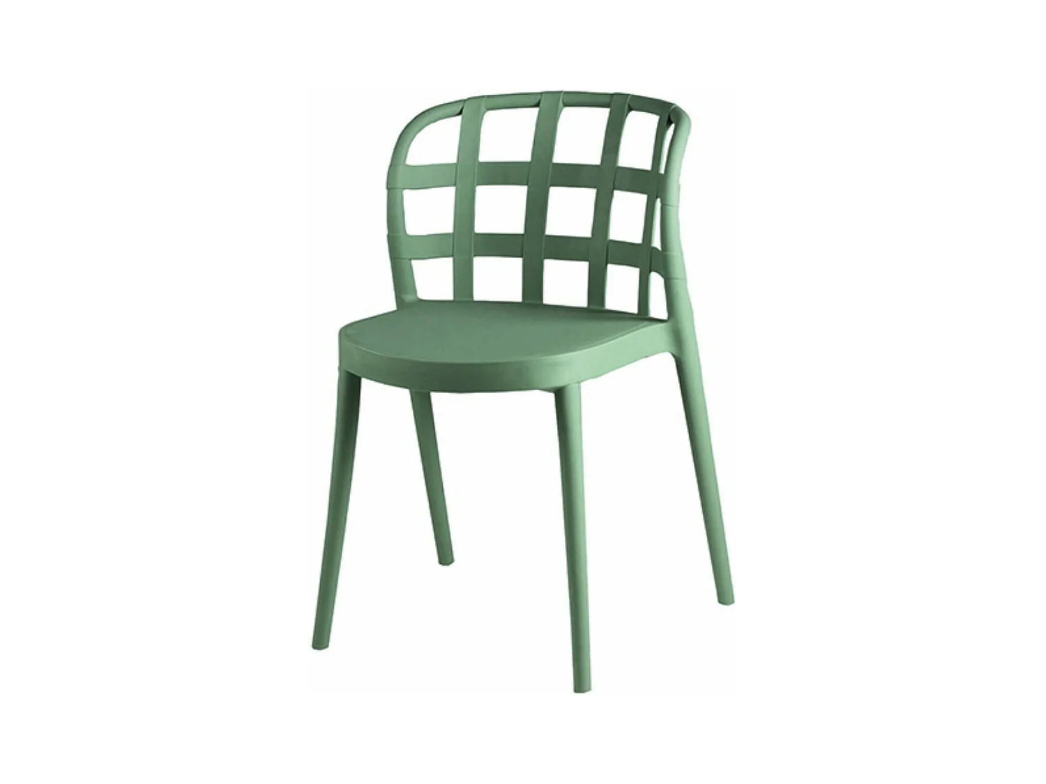 Chaise polypropylène Kelina - Élégance polyvalente intérieur et éxtérieur-Couleur Vert sapin