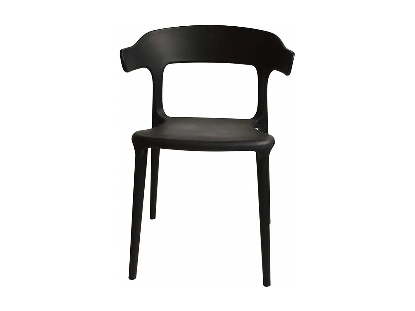 Chaise moderne polypropylène Kara - Lot de 4-Couleur Noir