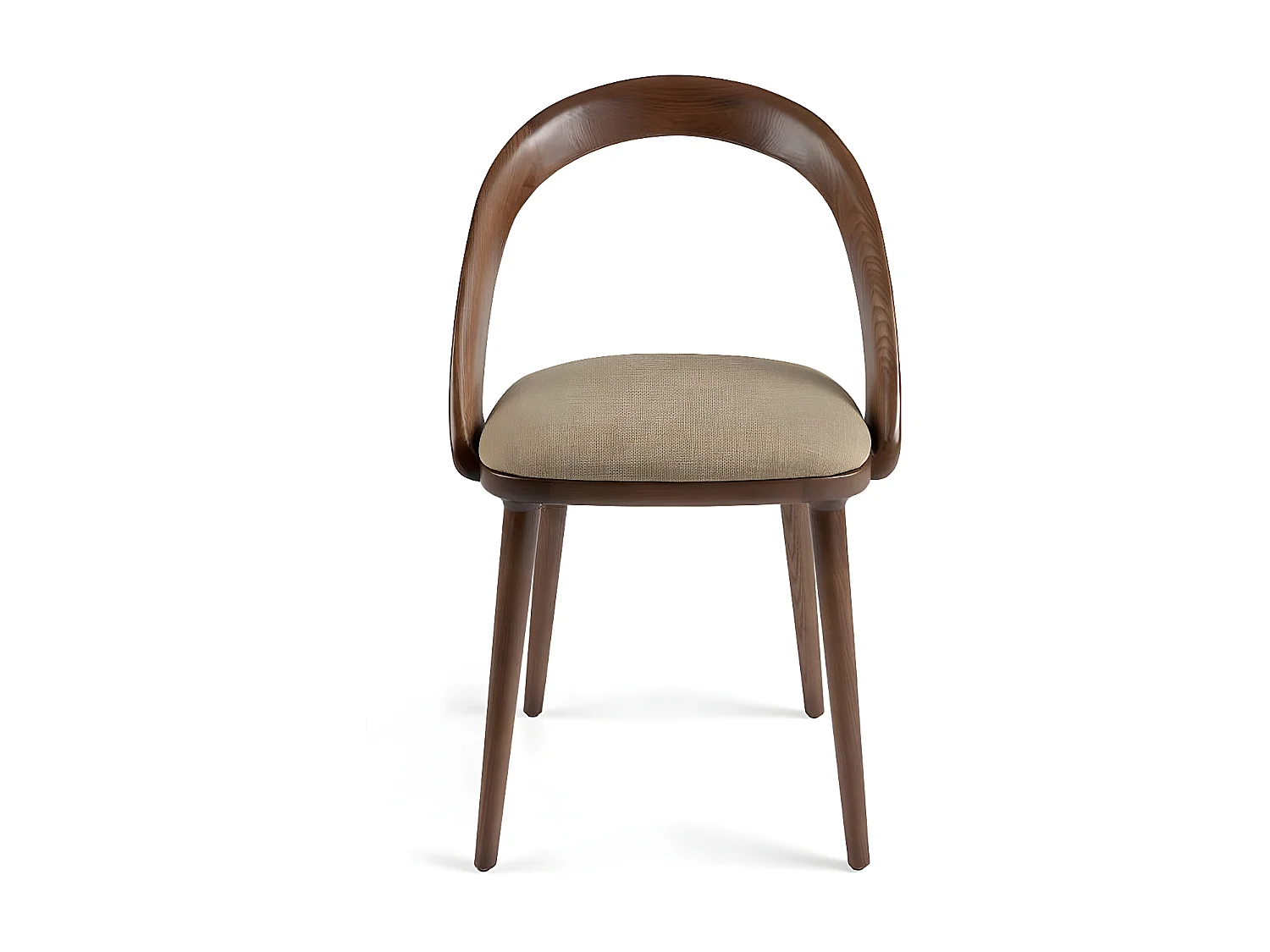 Chaise bois de frêne noyer et simili cuir Lazy - Lot de 2-Couleur DUO 02