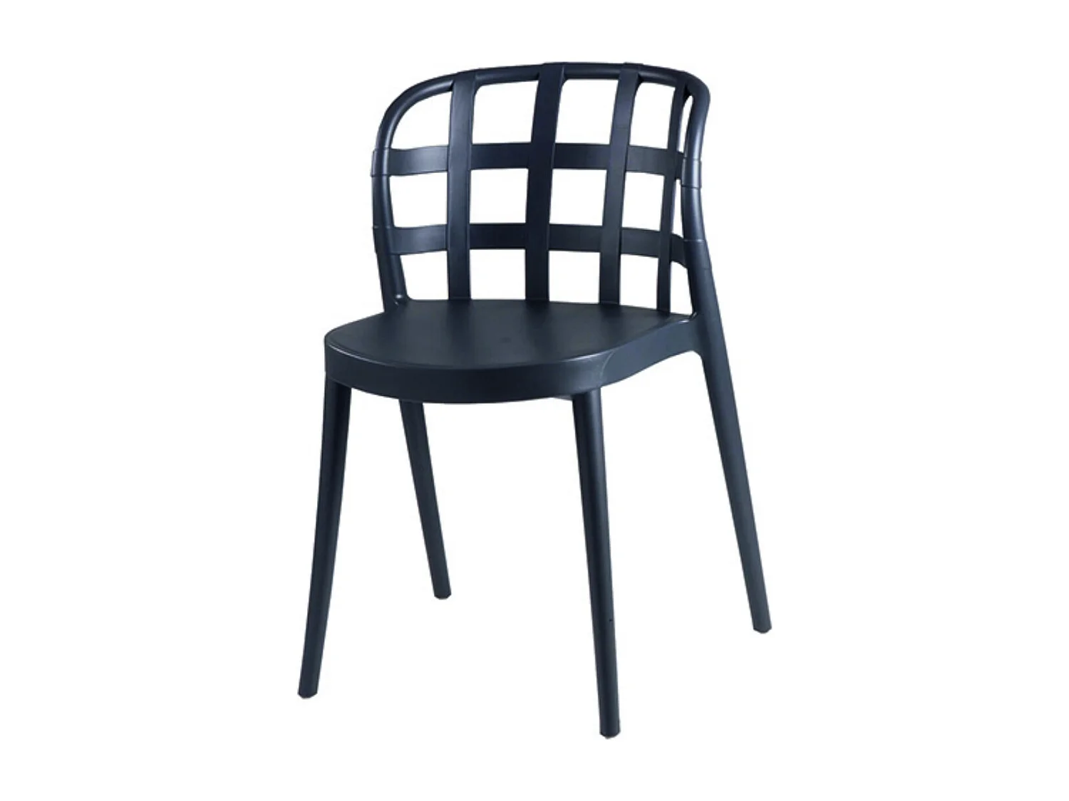 Chaise polypropylène Kelina - Élégance polyvalente intérieur et éxtérieur-Couleur Noir