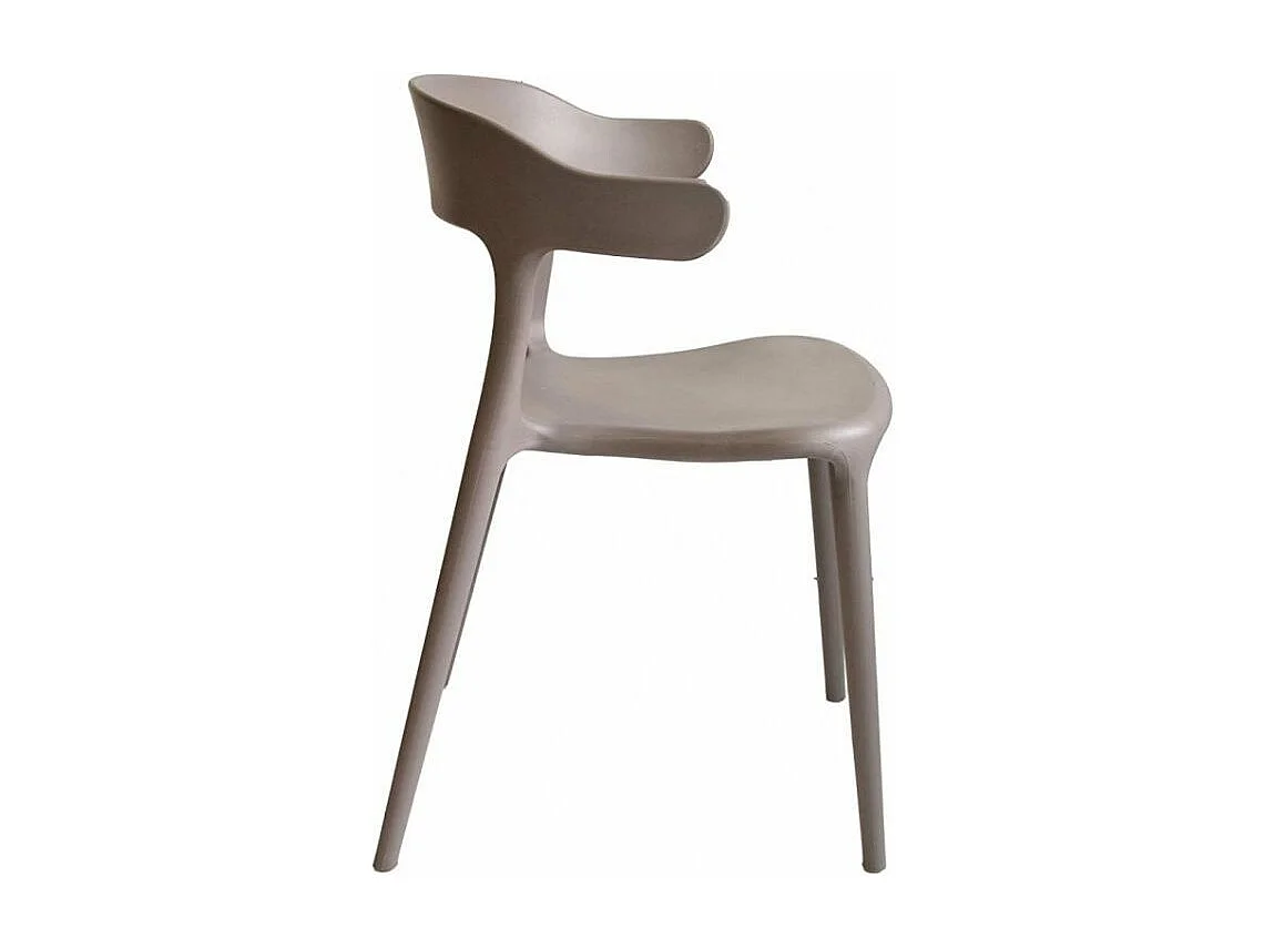 Chaise moderne polypropylène Kara - Lot de 4-Couleur Beige clair