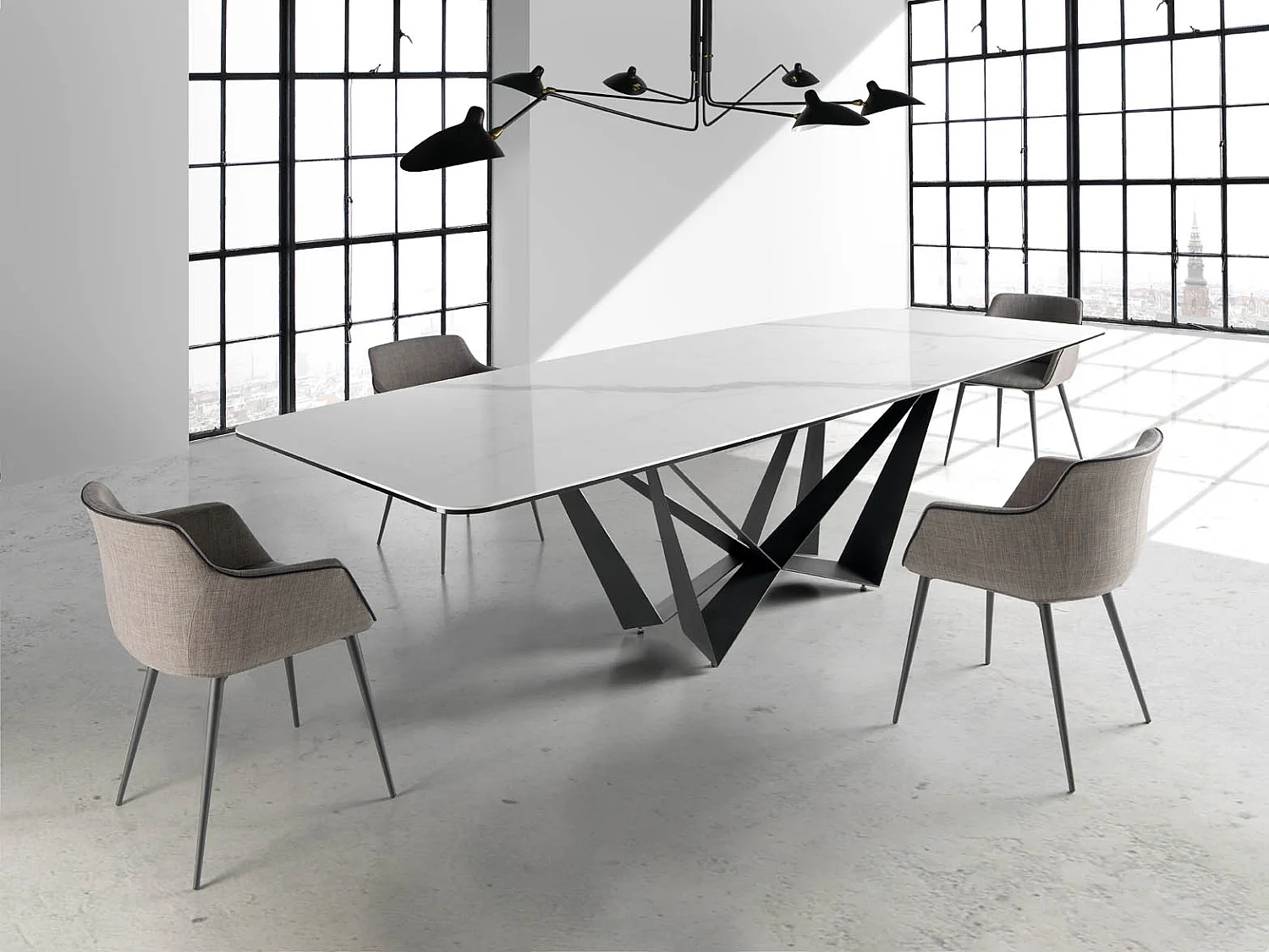 Chaise similicuir et pieds acier Keva-Couleur Aqua 18 Taupe foncé