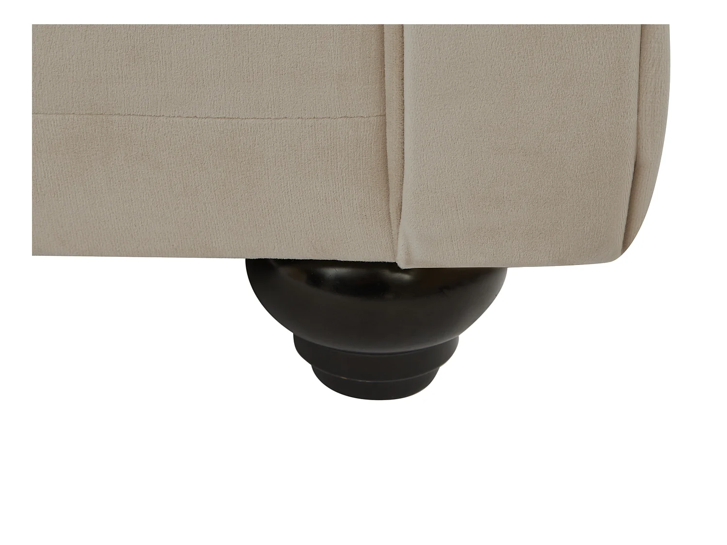 Sofa 3-Sitzer & Sessel - Samt - Beige - CHESTERFIELD