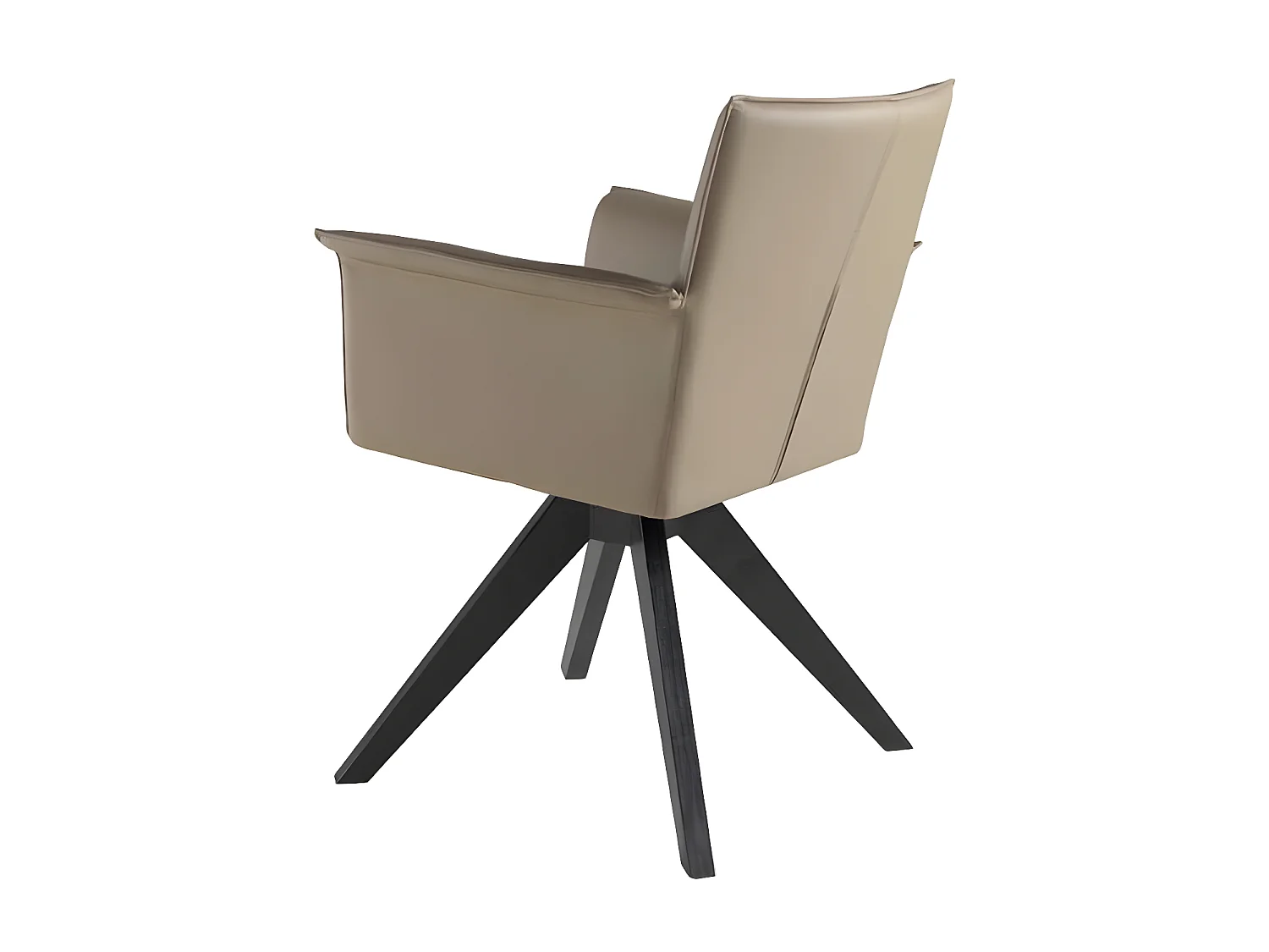 Chaise pivotante cuir et bois de frêne Lauri-Couleur MIRAGE 45