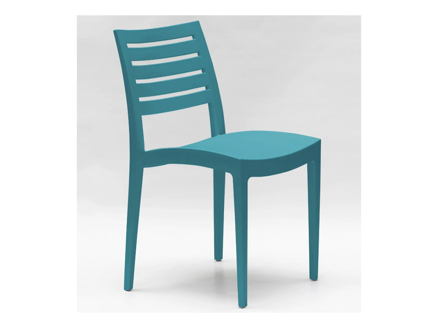 Chaise empilable polypropylène Raykan-Couleur Bleu canard