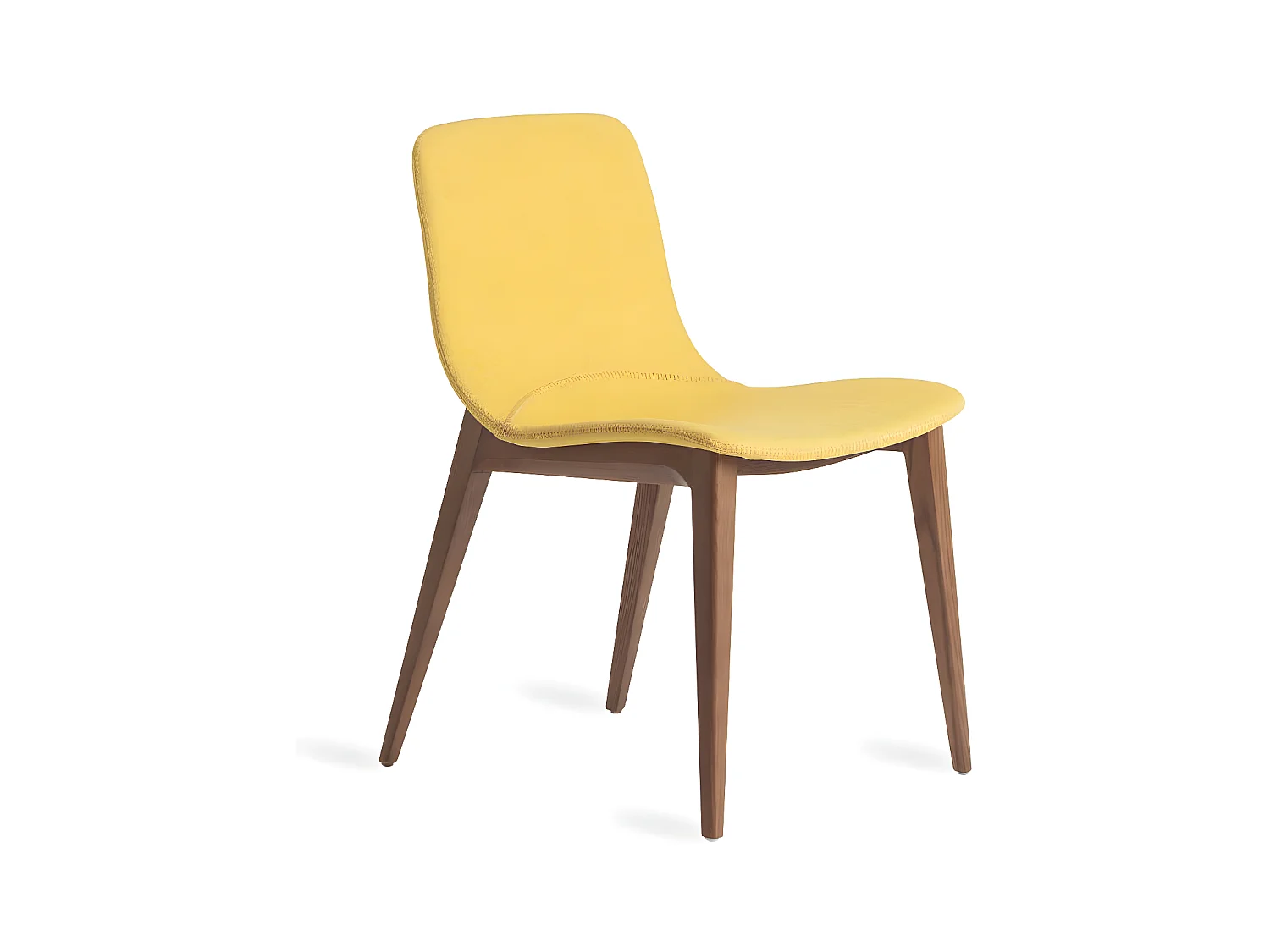 Stoel van notenhout en Monda-stof - Set van 2-Kleur MIRAGE 30