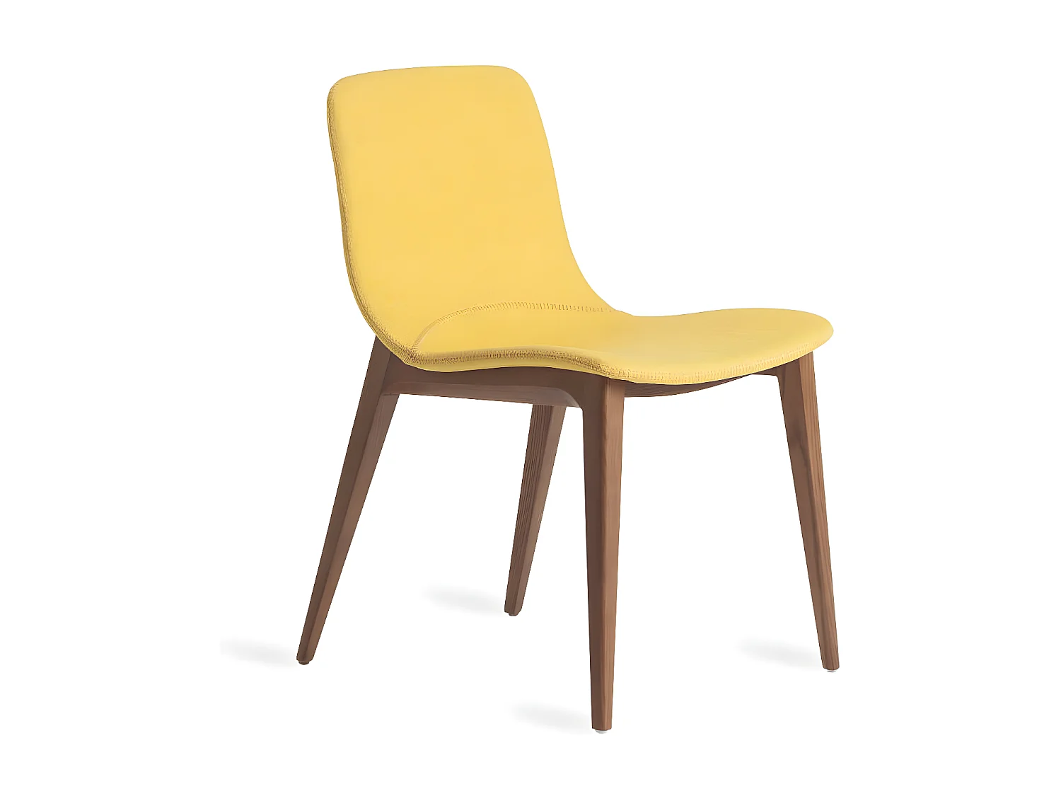 Stoel van notenhout en Monda-stof - Set van 2-Kleur MIRAGE 30