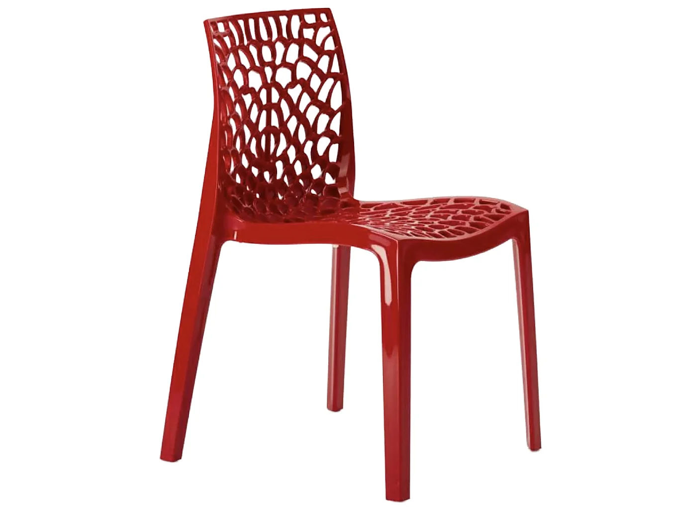 Silla apilable moderna Jardina-Blanco