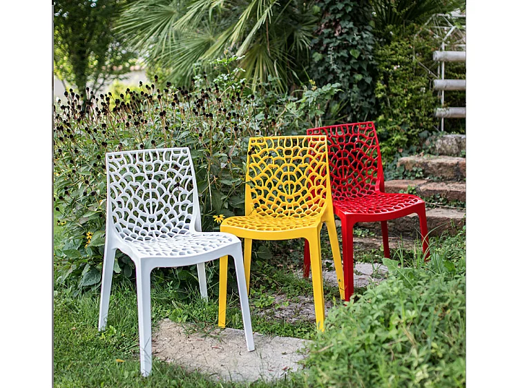 Chaise empilable moderne Jardina-Couleur Jaune