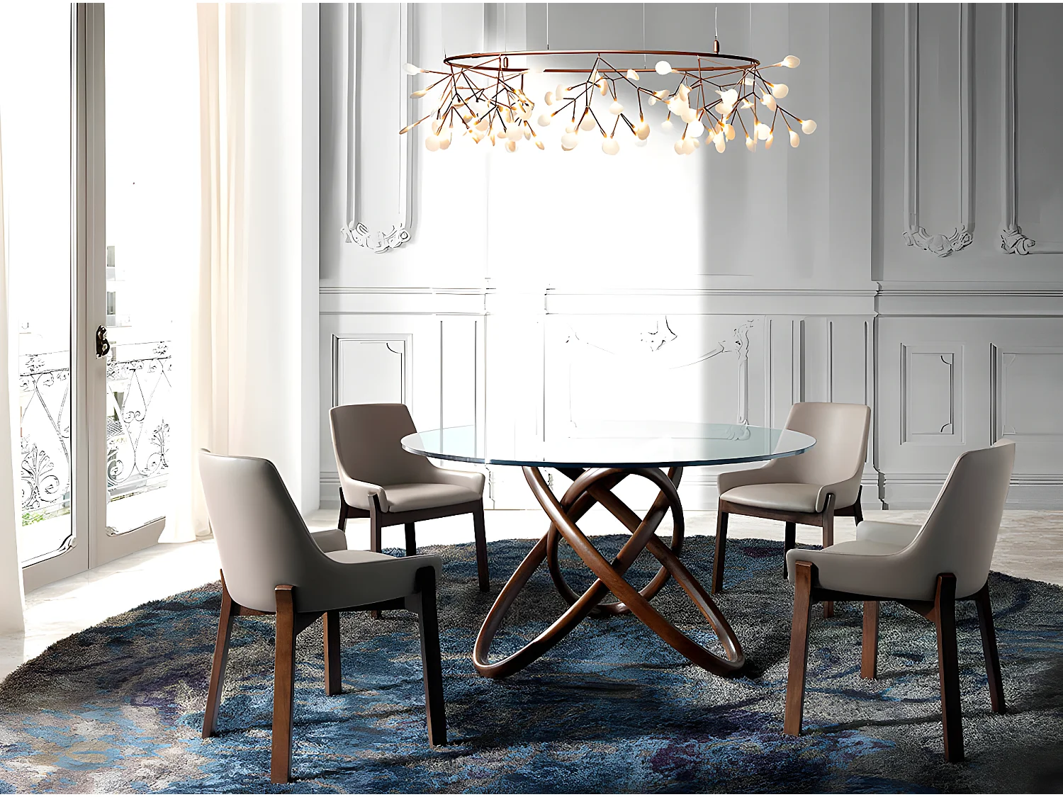 Chaise contemporaine bois frêne et simili cuir Sylva - Lot de 2-Couleur Aqua 26 Violet