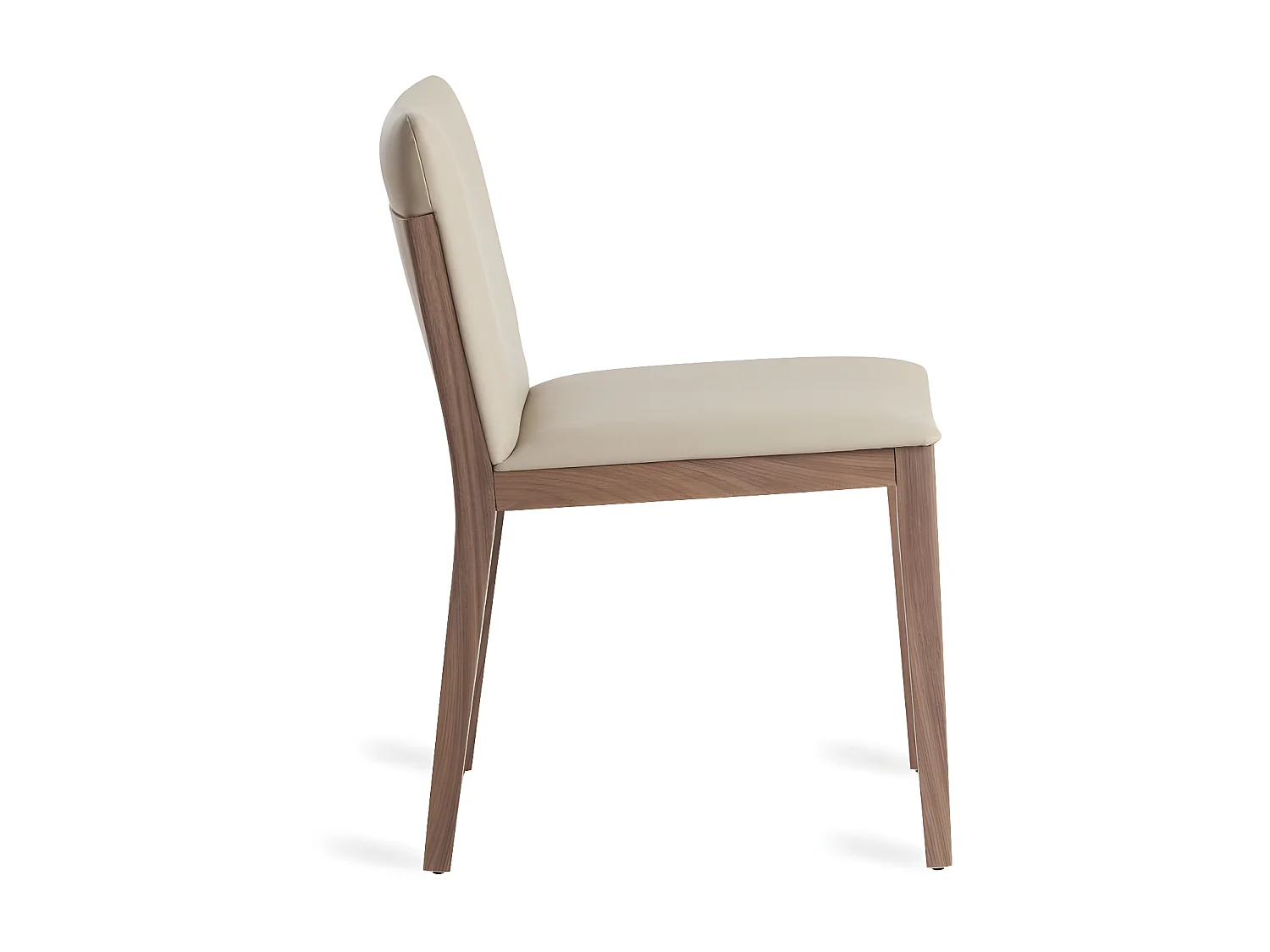 Mauna walnoot gefineerde en kunstleren stoel - Set van 2-Kleur Aqua 82 Taupe