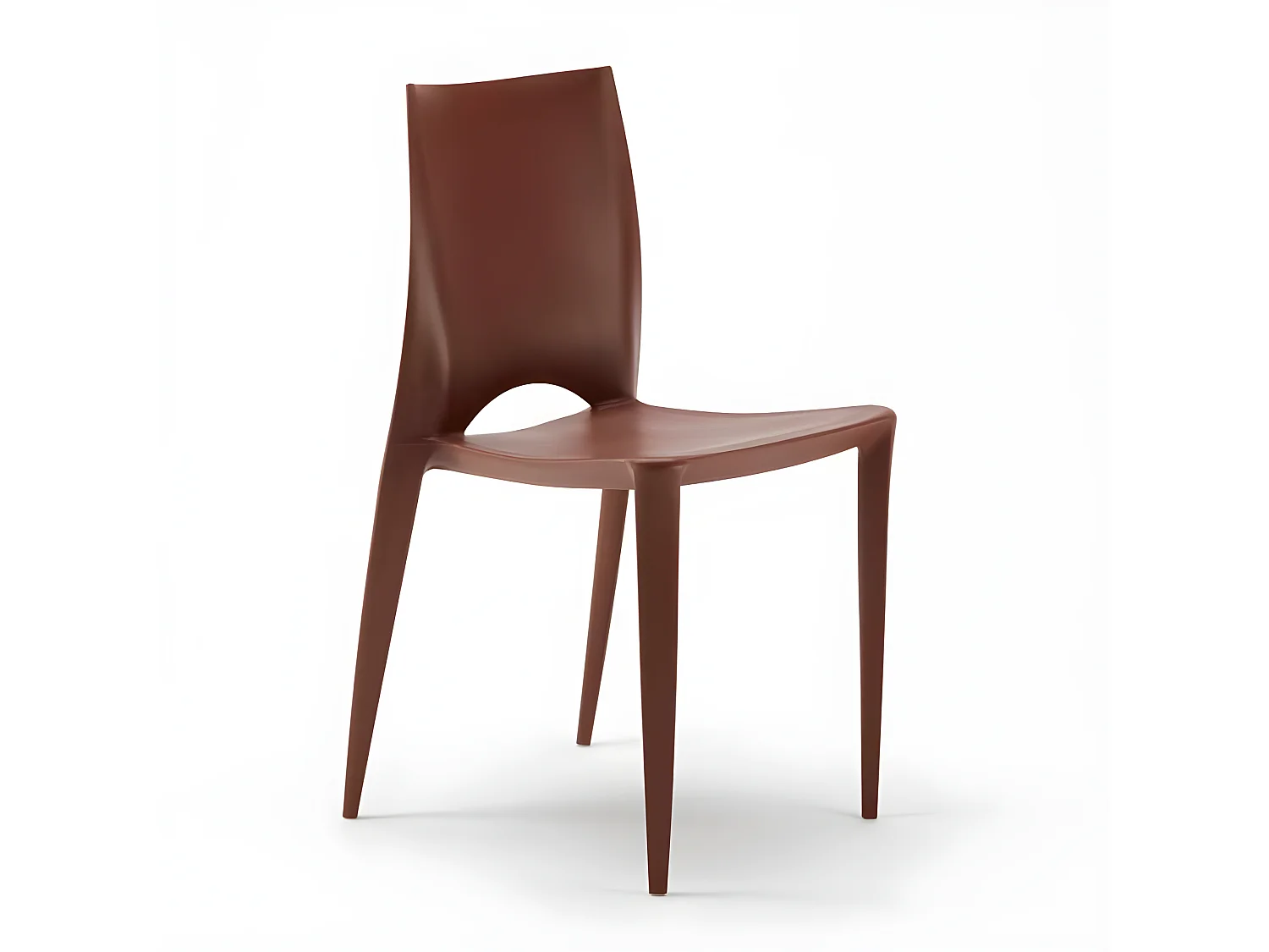 Chaise empilable polypropylène Lusko-Couleur Rouge