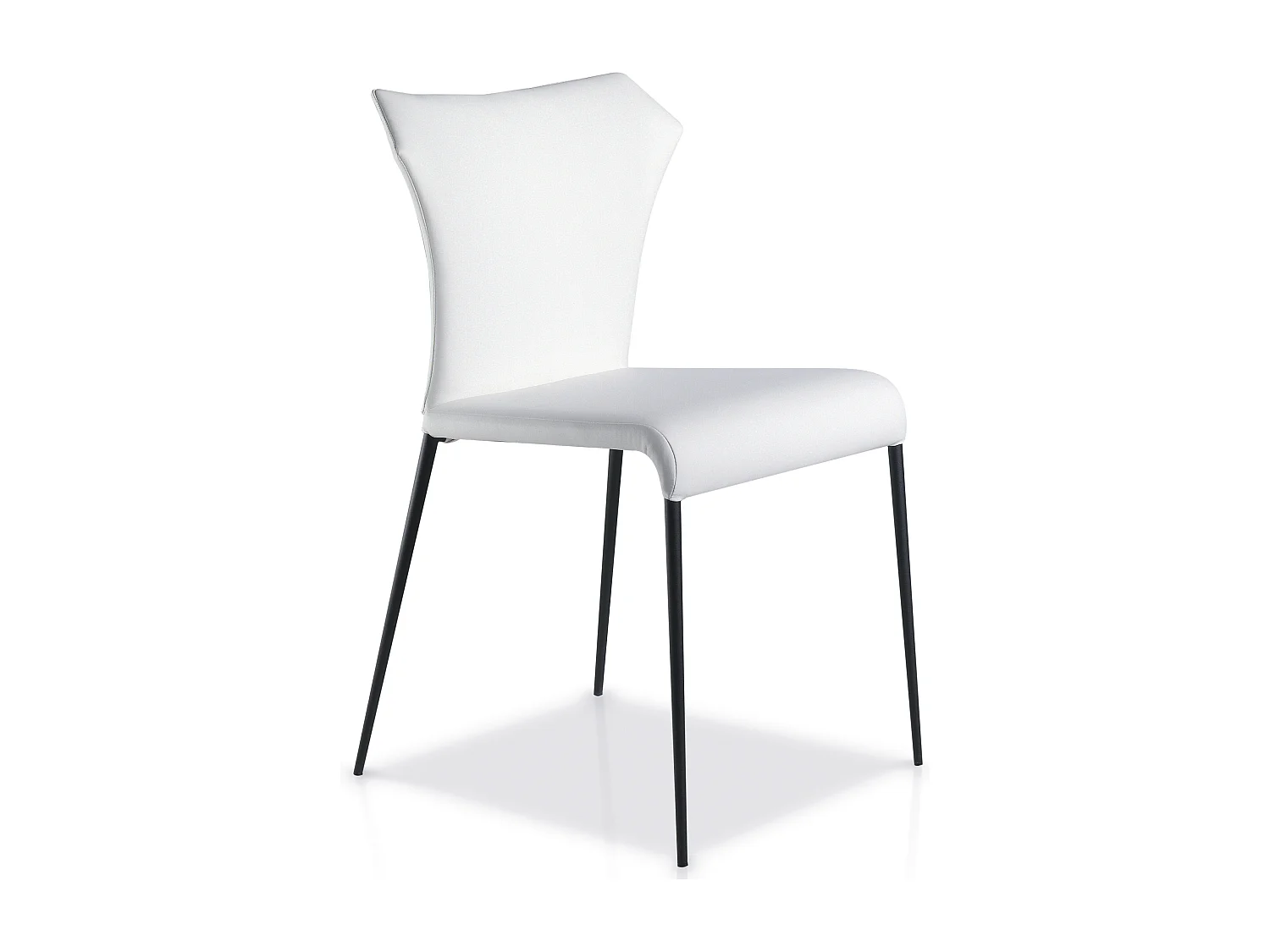 Chaise similicuir et acier noir Ekiza - Lot de 2-Couleur Aqua 07 Sable