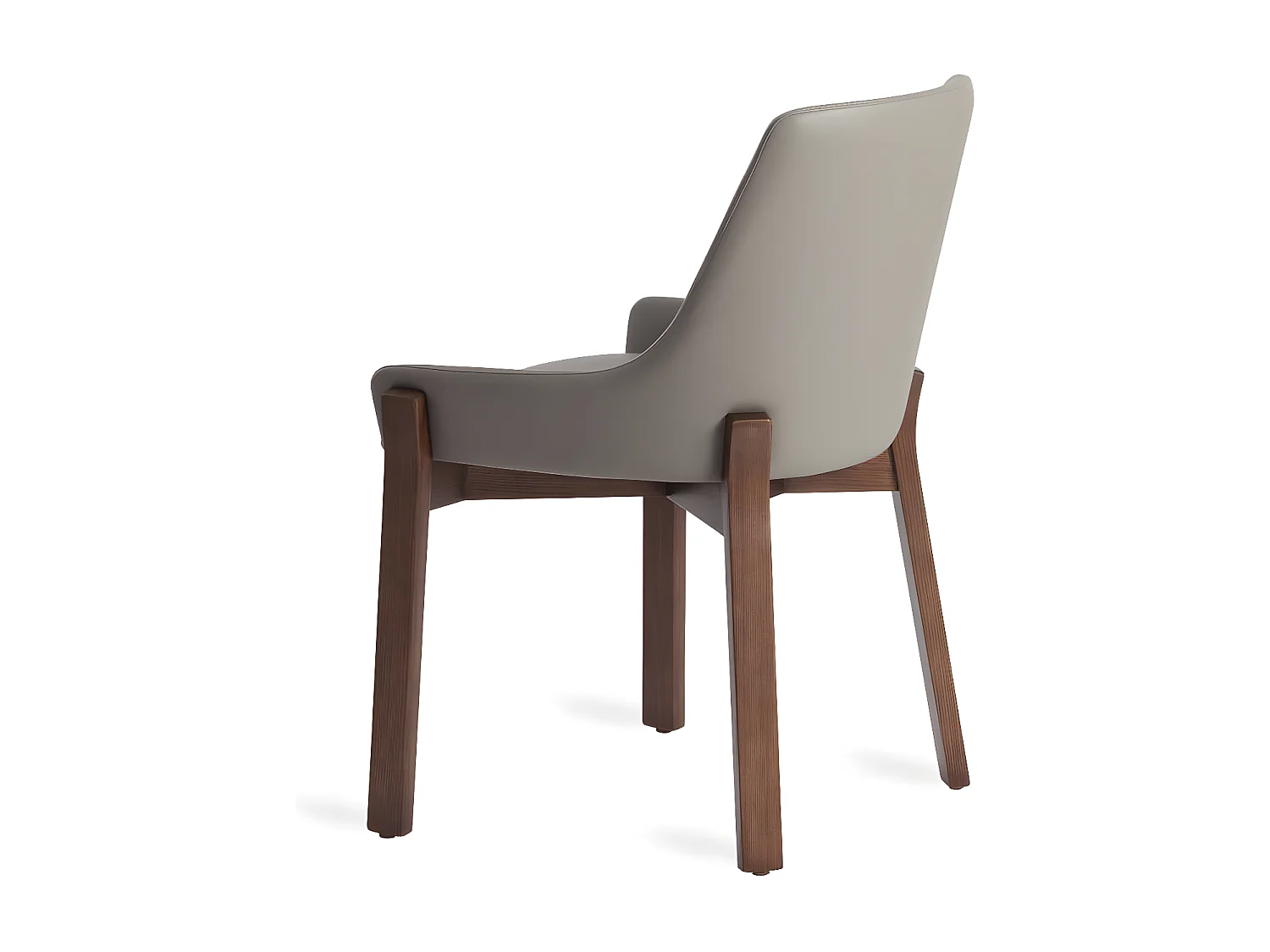 Chaise contemporaine bois frêne et simili cuir Sylva - Lot de 2-Couleur Aqua 75 Gris anthracite