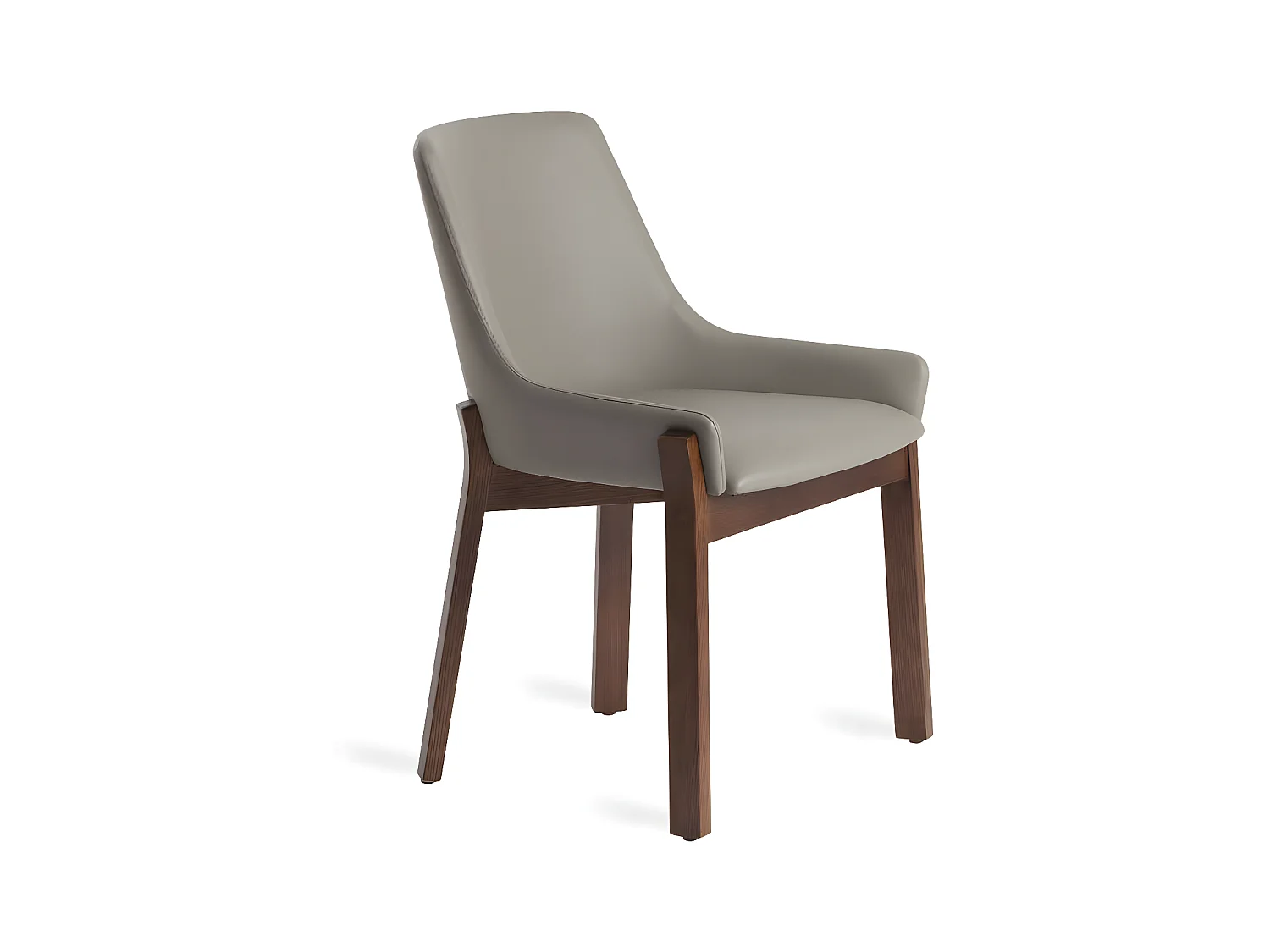 Chaise contemporaine bois frêne et simili cuir Sylva - Lot de 2-Couleur Aqua 72 Gris foncé