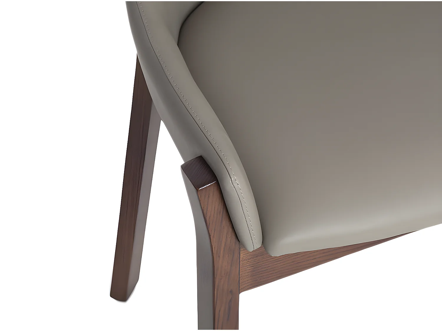 Chaise contemporaine bois frêne et simili cuir Sylva - Lot de 2-Couleur Aqua 72 Gris foncé