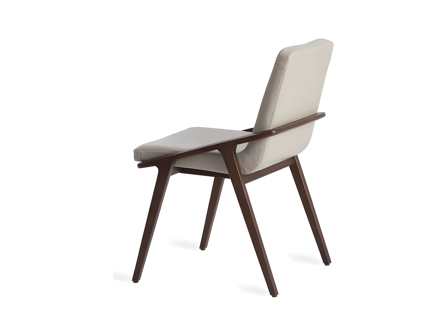 Chaise en bois de frêne et simili cuir Leva - Lot de 2-Couleur Aqua 72 Gris foncé