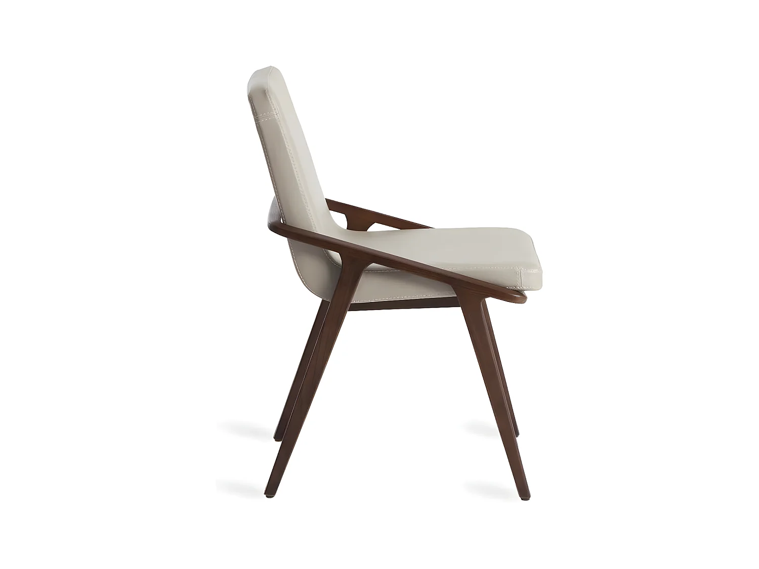 Chaise en bois de frêne et simili cuir Leva - Lot de 2-Couleur Aqua 72 Gris foncé