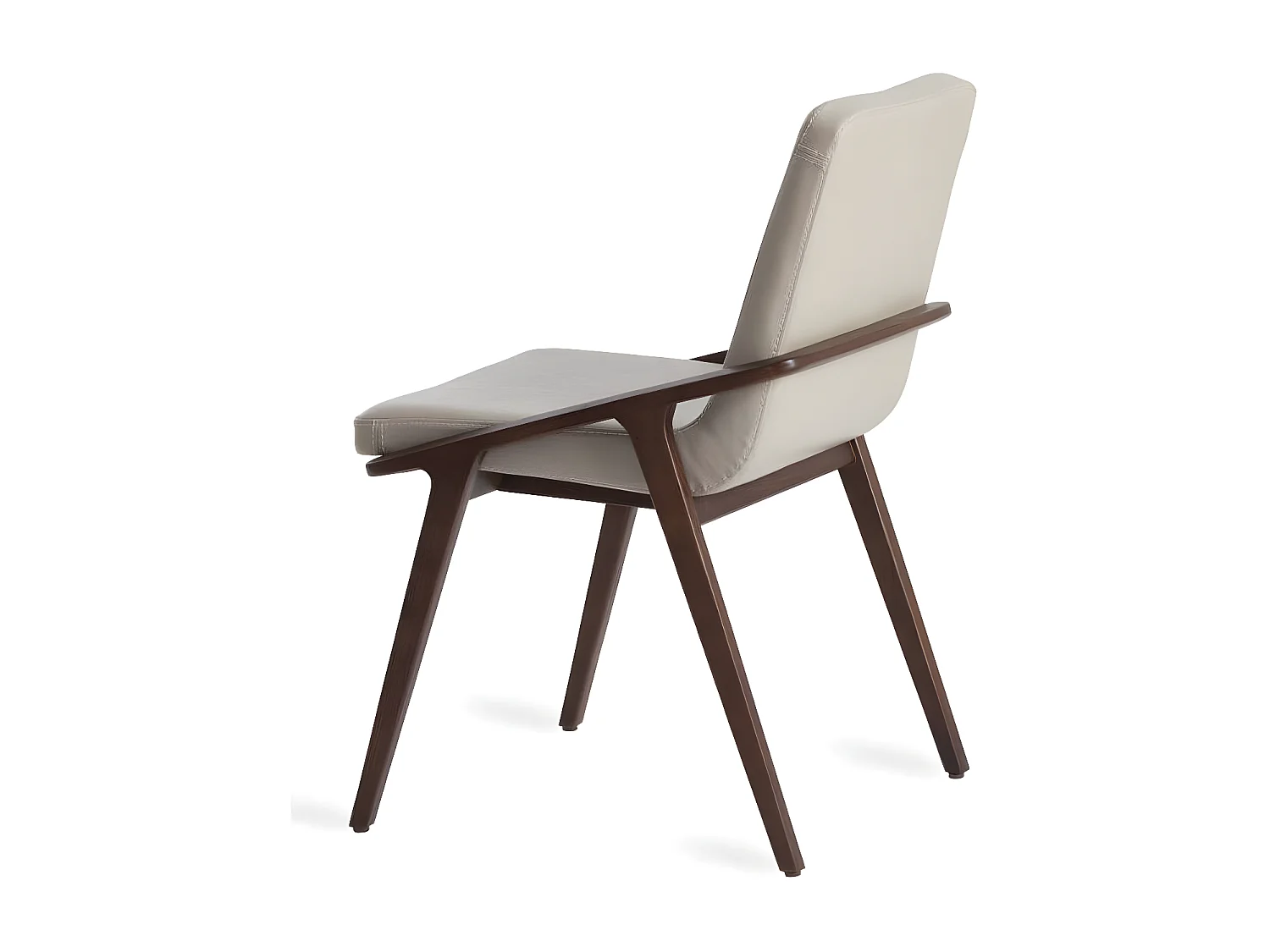 Chaise en bois de frêne et simili cuir Leva - Lot de 2-Couleur Aqua 72 Gris foncé