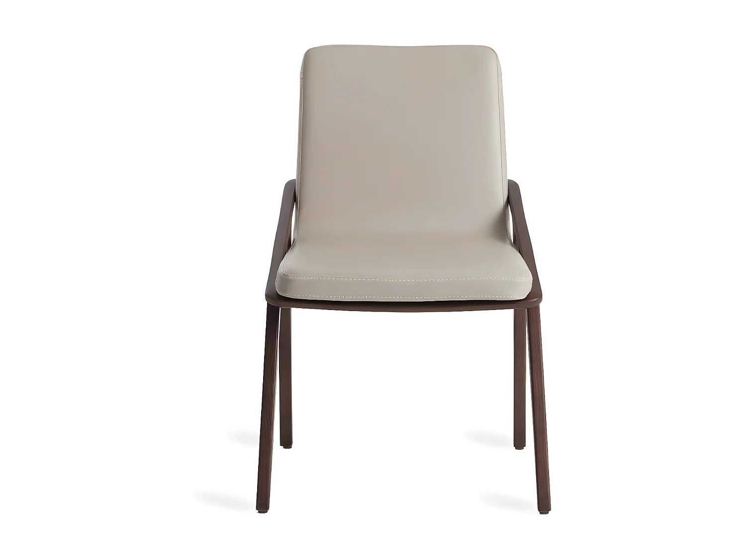 Chaise en bois de frêne et simili cuir Leva - Lot de 2-Couleur Aqua 72 Gris foncé