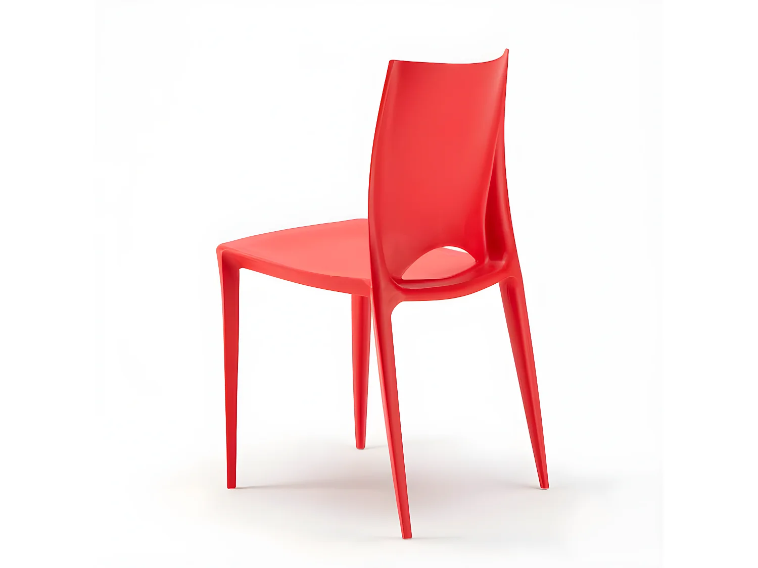 Chaise empilable polypropylène Lusko-Couleur Blanc