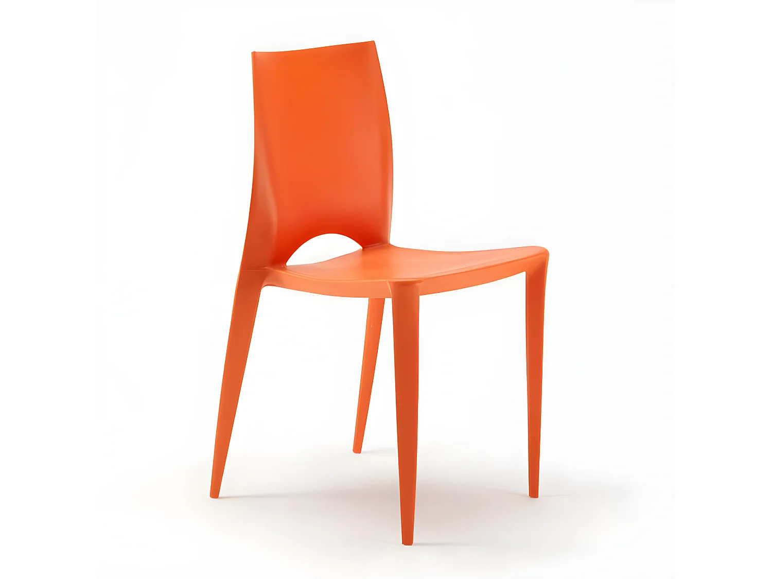 Chaise empilable polypropylène Lusko-Couleur Blanc