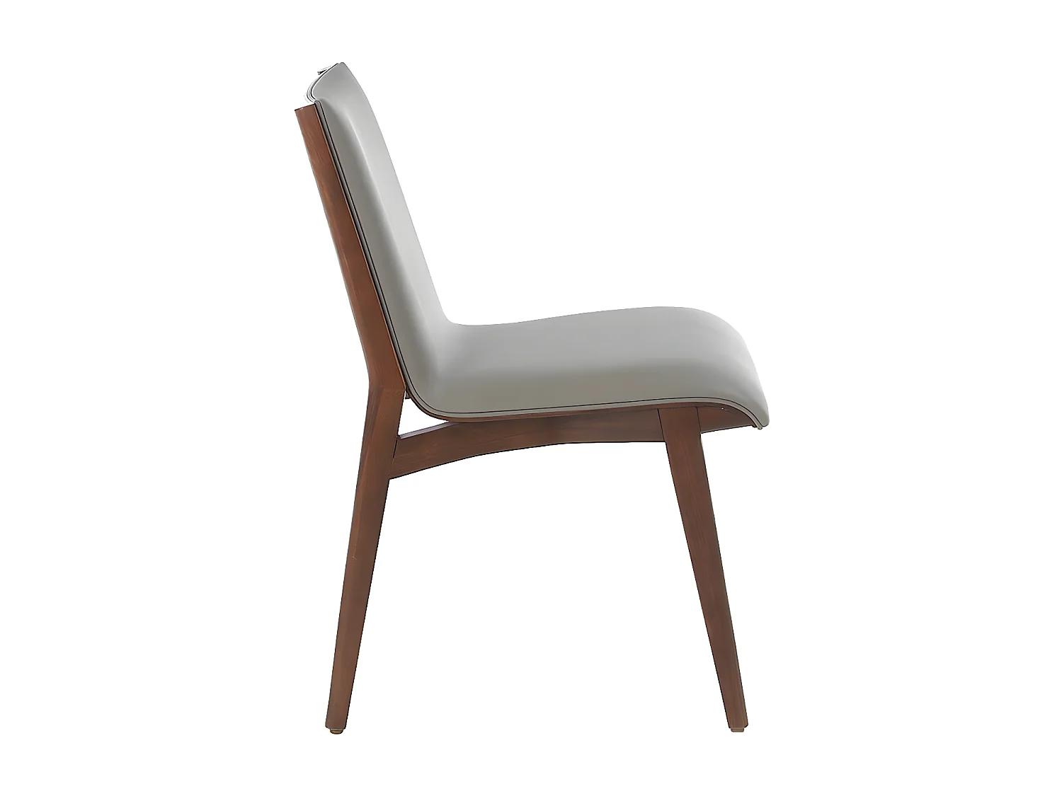 Chaise design pieds en frêne couleur noyer et simili cuir Bova - Lot de 2-Couleur Aqua 61 Bleu clair