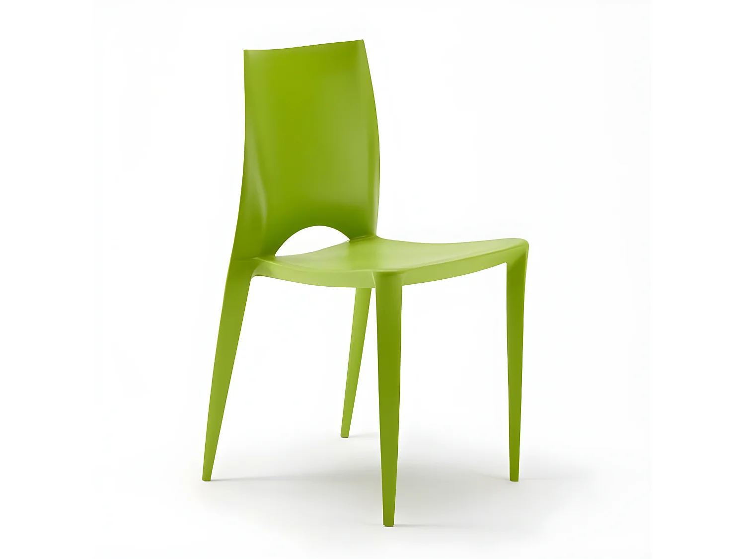 Chaise empilable polypropylène Lusko-Couleur Noir