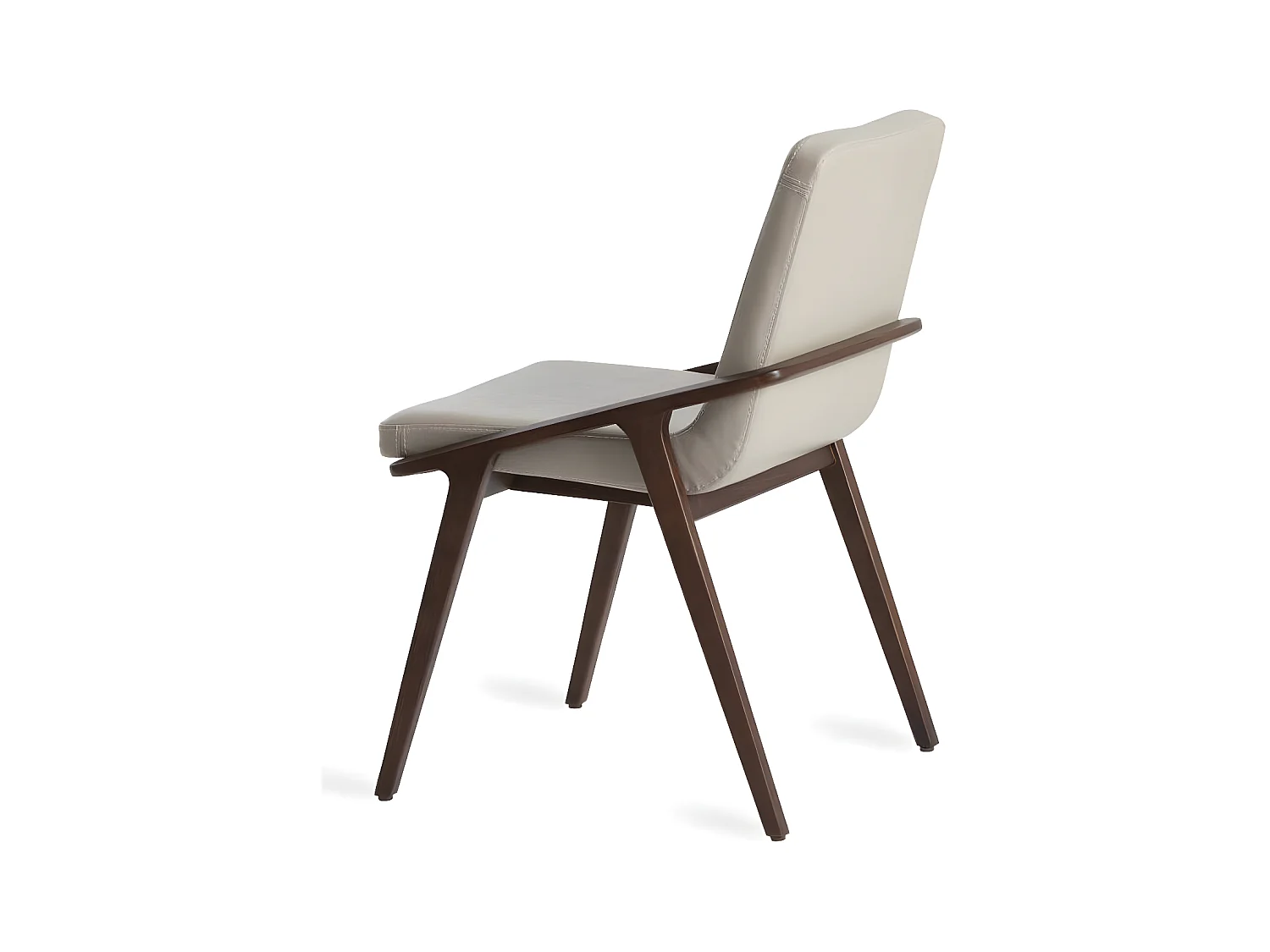 Chaise en bois de frêne et simili cuir Leva - Lot de 2-Couleur Aqua 75 Gris anthracite