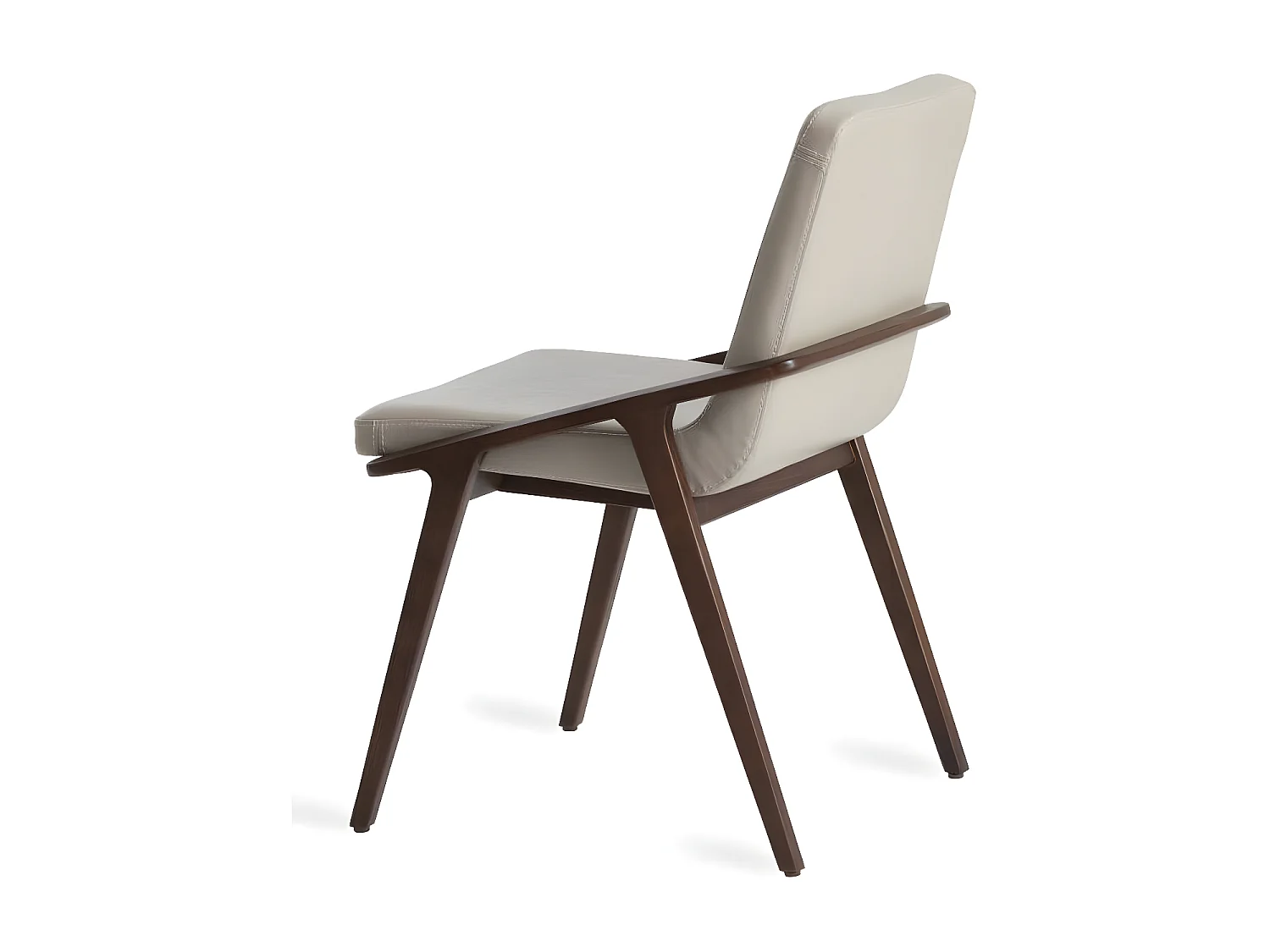 Chaise en bois de frêne et simili cuir Leva - Lot de 2-Couleur Aqua 75 Gris anthracite