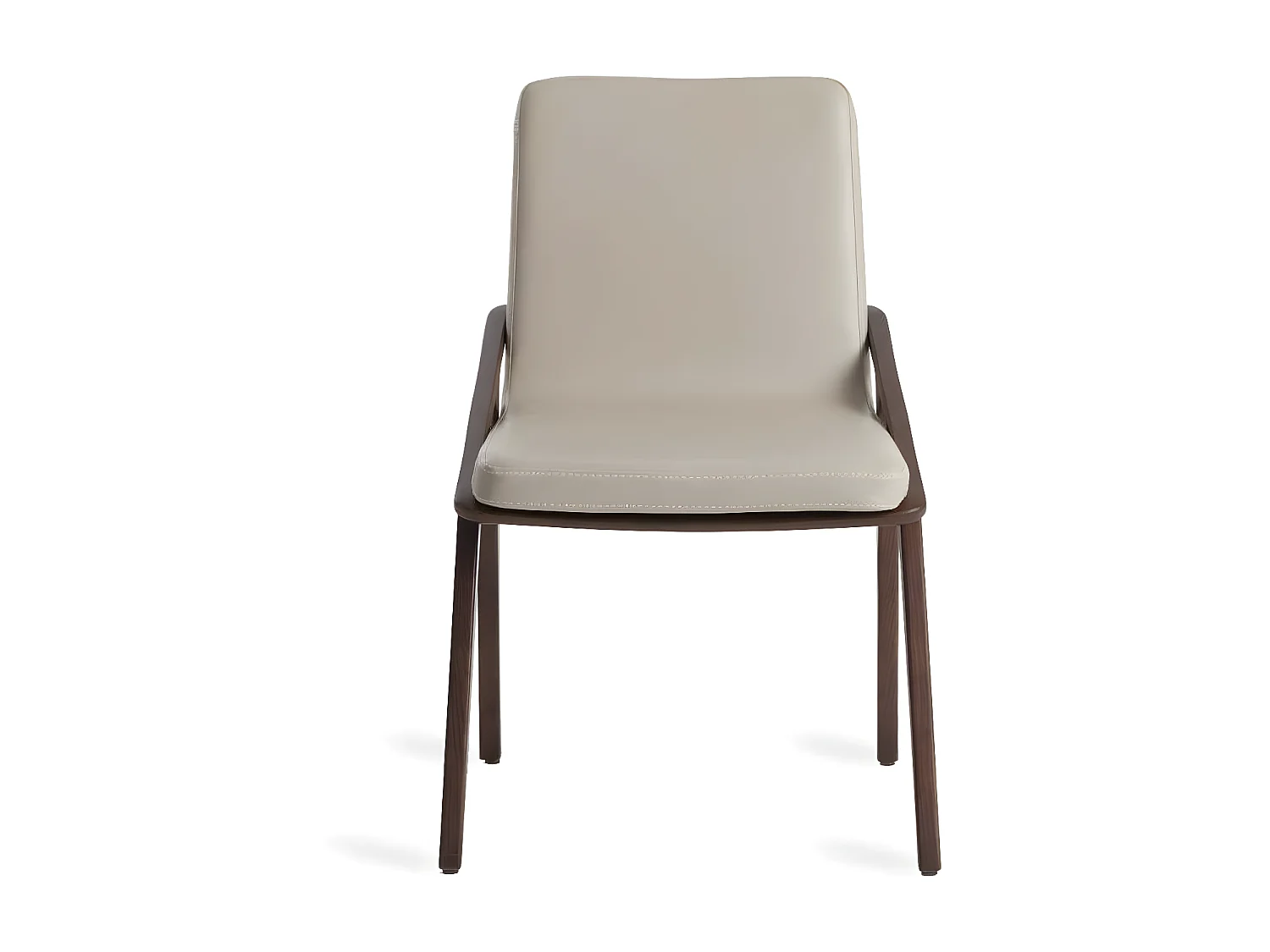 Chaise en bois de frêne et simili cuir Leva - Lot de 2-Couleur Aqua 75 Gris anthracite