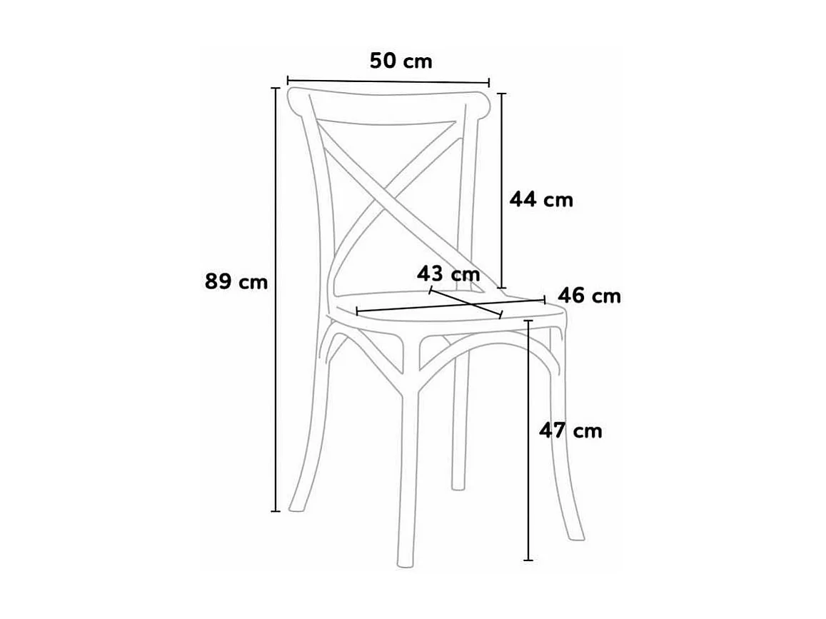 Chaise empilable en polypropylène Ruskia-Couleur Rouge